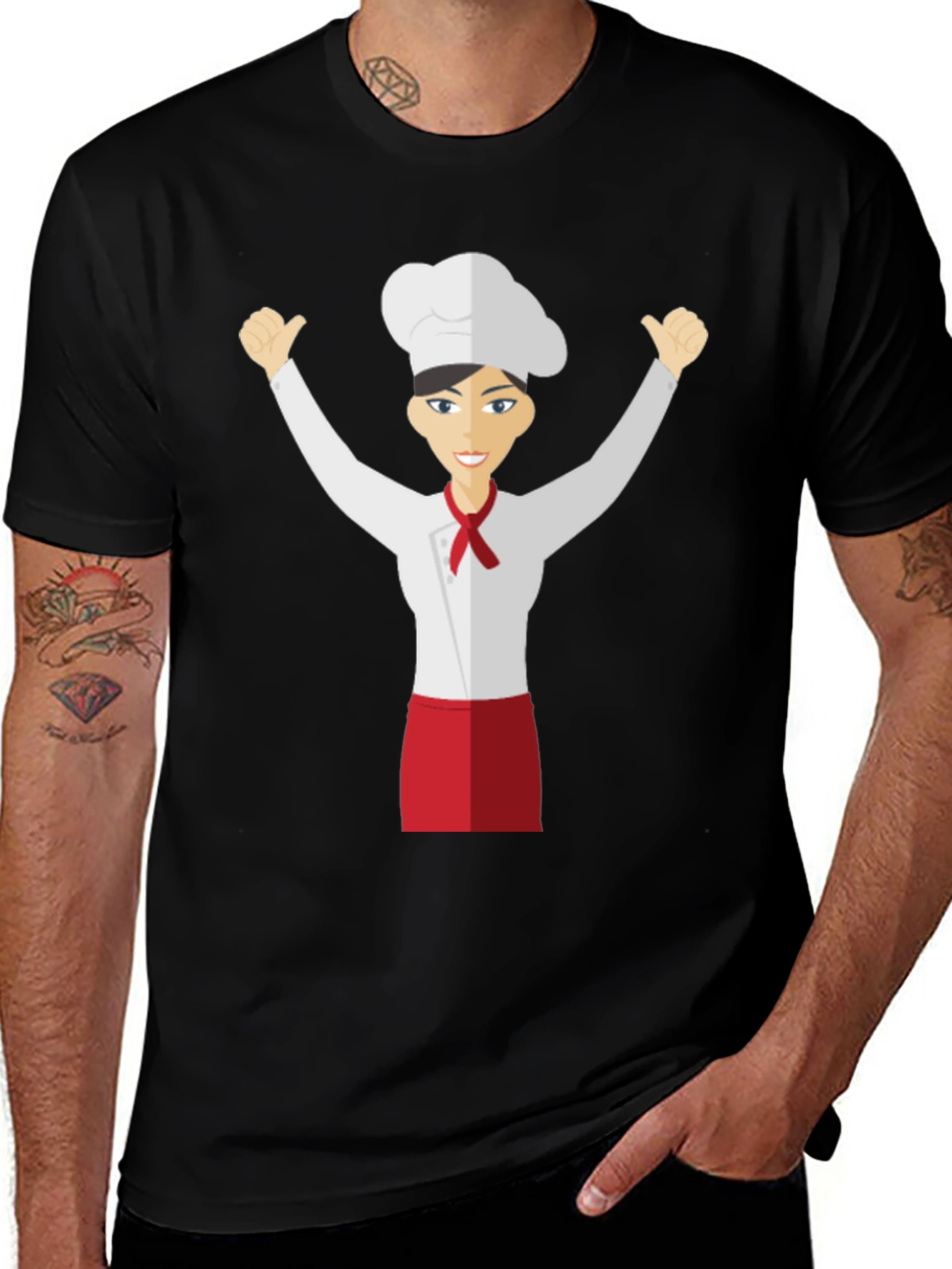Chef Cartoon Graphic T-Shirt