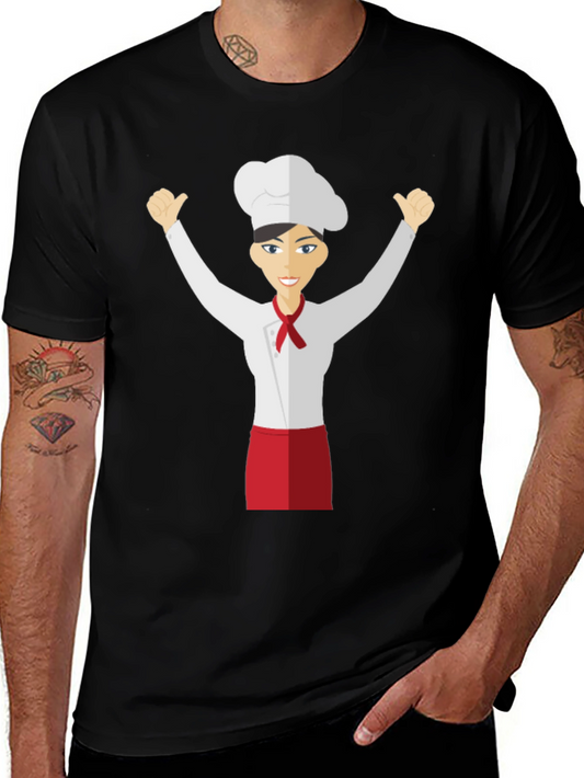 Chef Cartoon Graphic T-Shirt