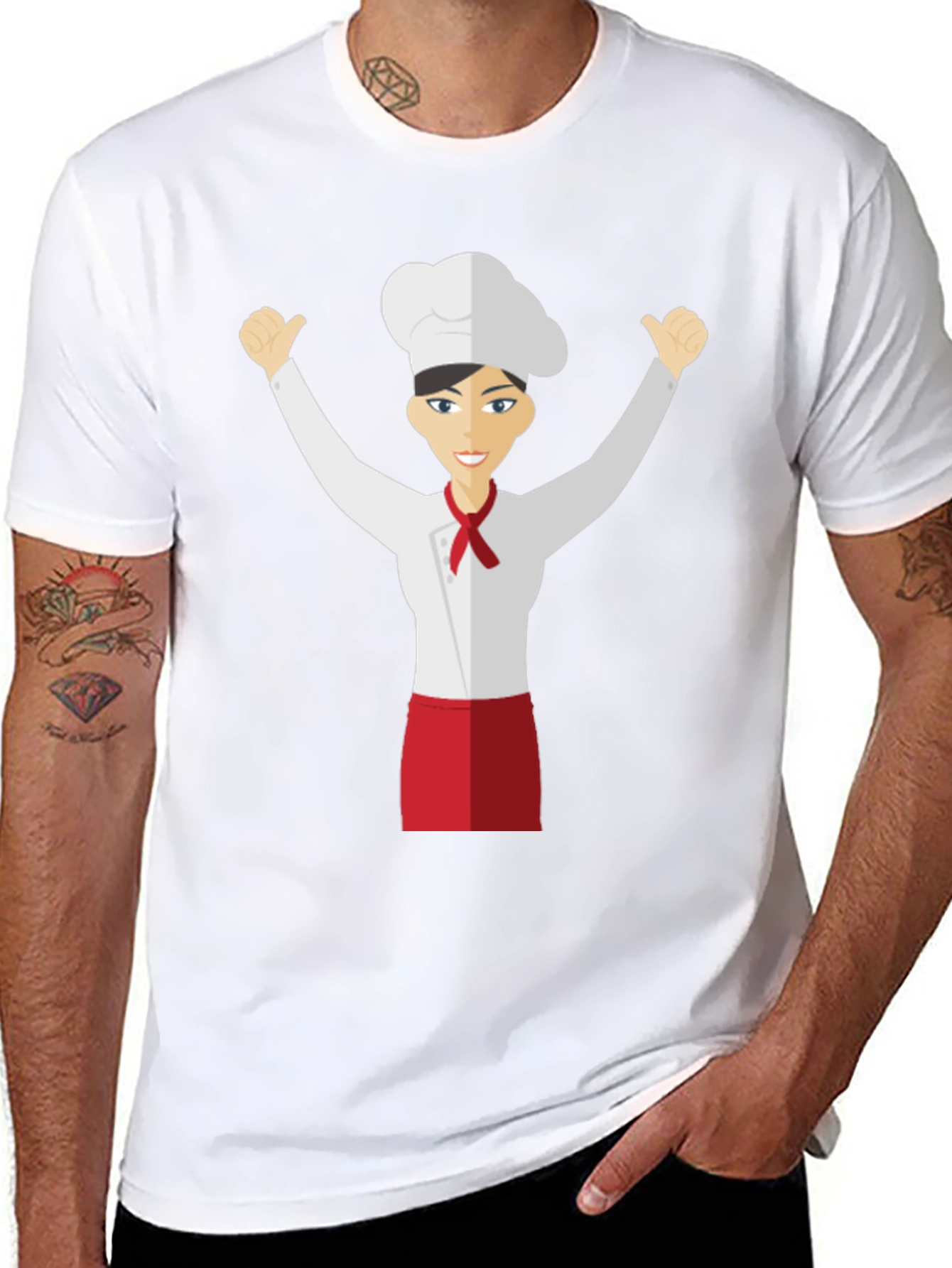 Chef Cartoon Graphic T-Shirt