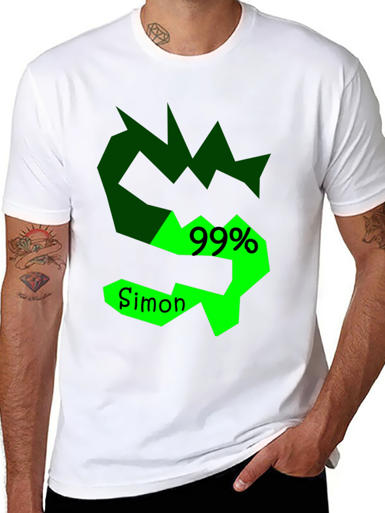 Simon 99% T-Shirt - Unique Graphic Tee