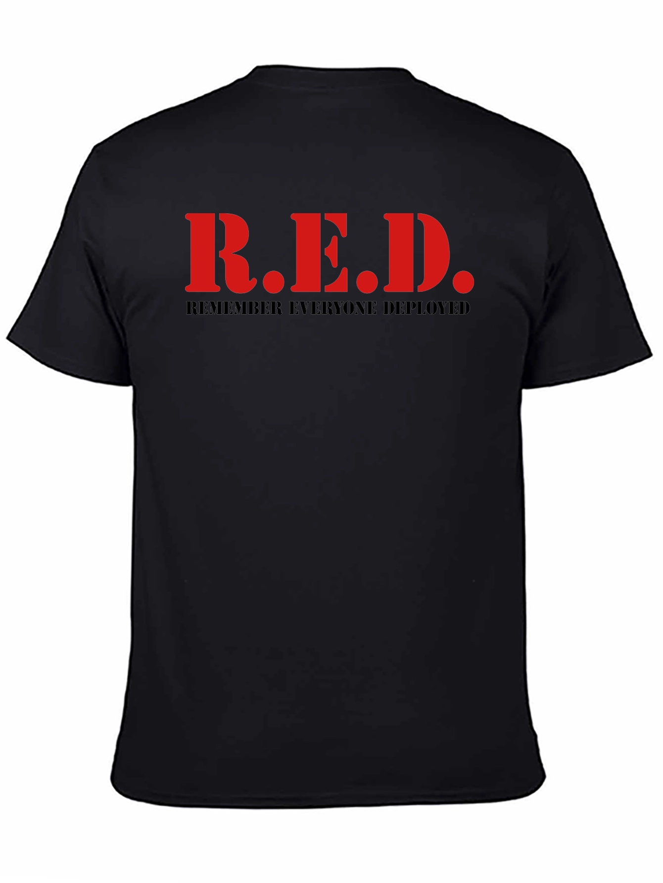 R.E.D. Remember Everyone Deployed Black T-Shirt