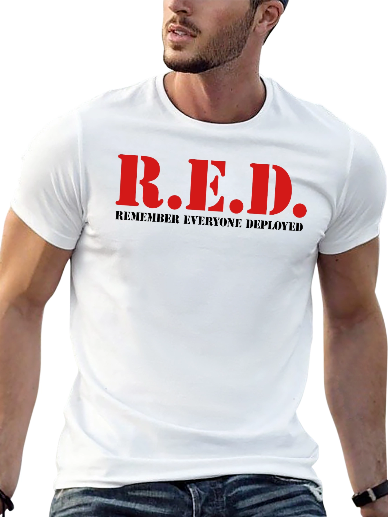 R.E.D. Remember Everyone Deployed Black T-Shirt