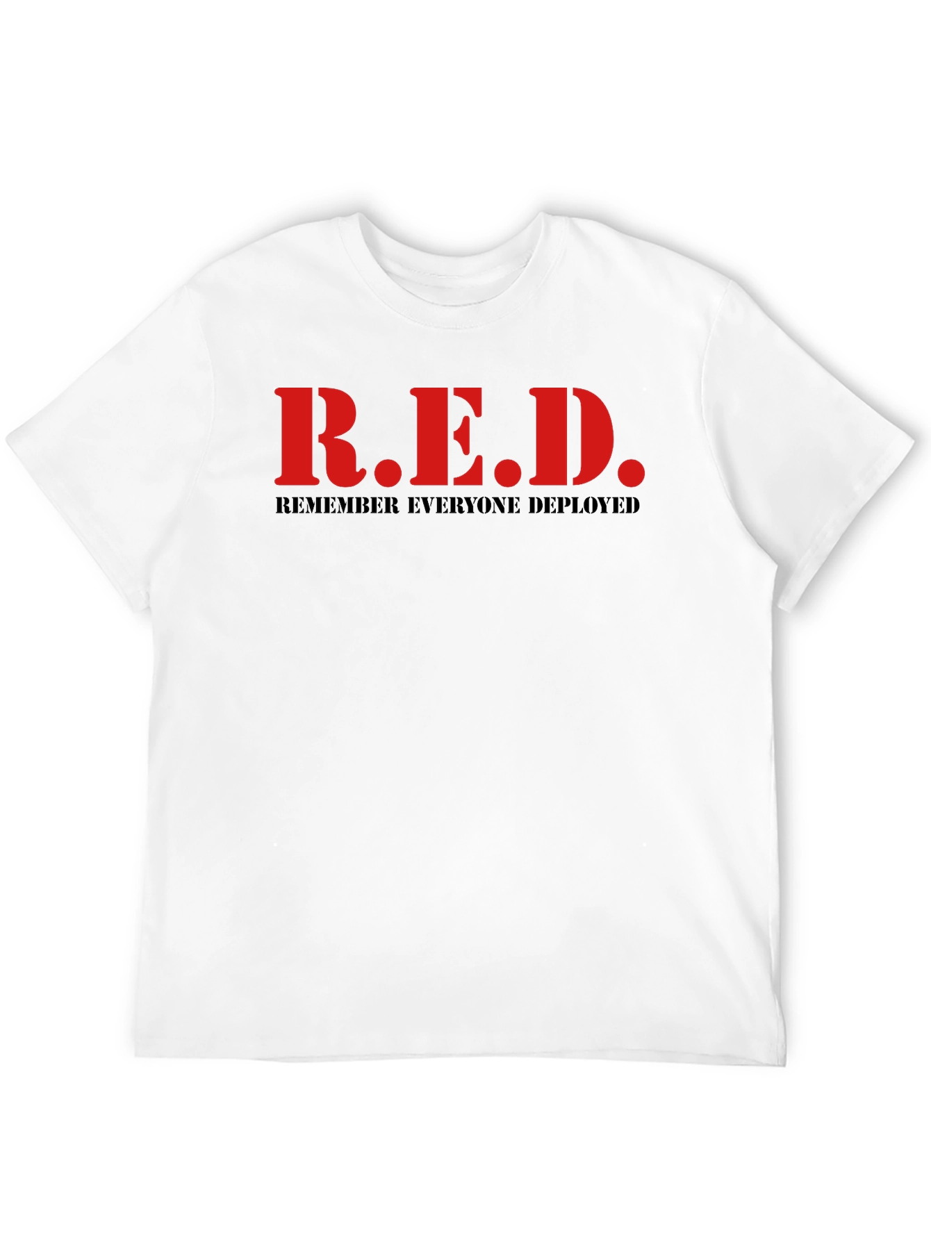 R.E.D. Remember Everyone Deployed Black T-Shirt