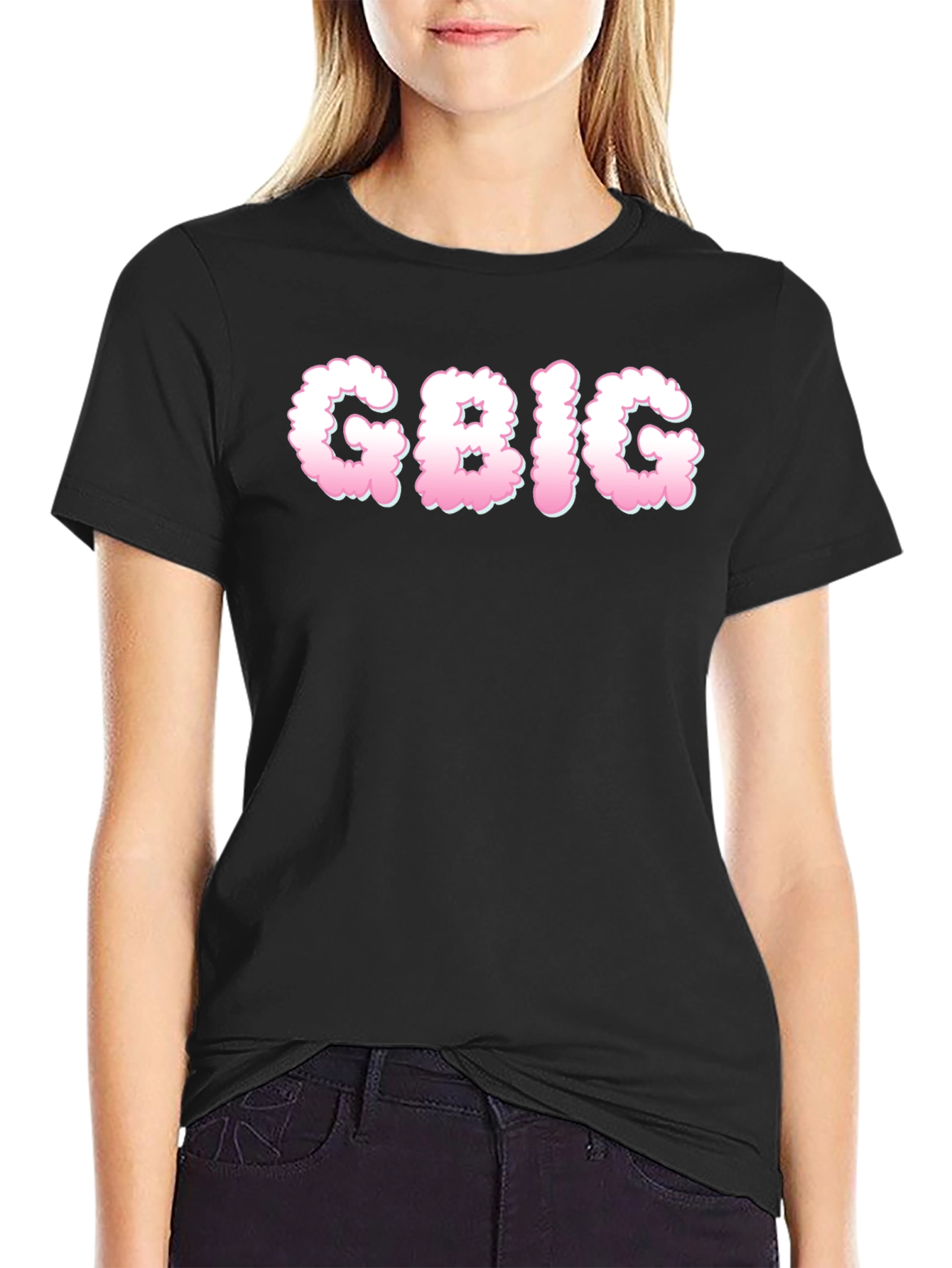 GBIG Cloud Letter Print T-Shirt