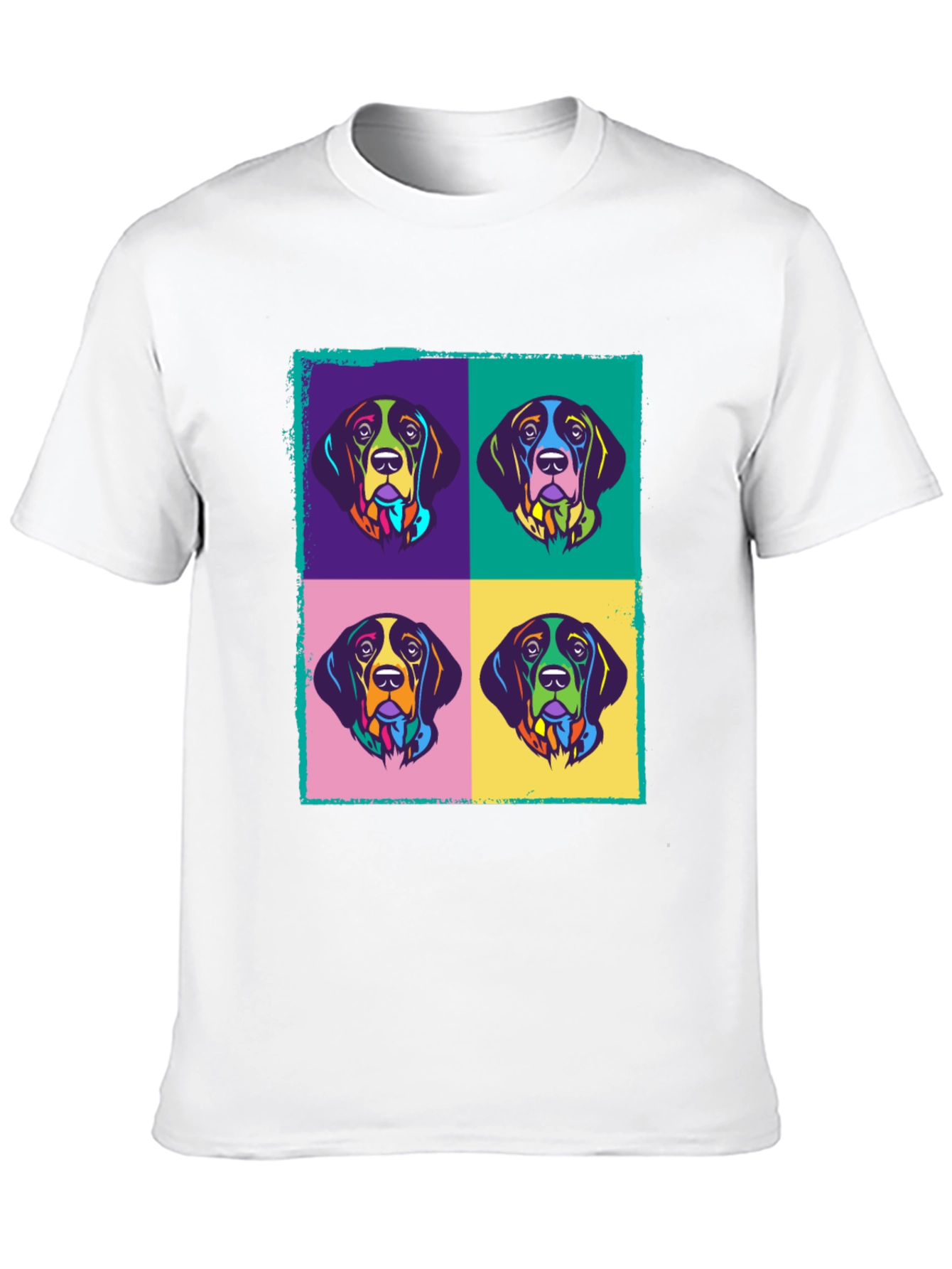 Pop Art Dog Graphic Tee - Modern Style