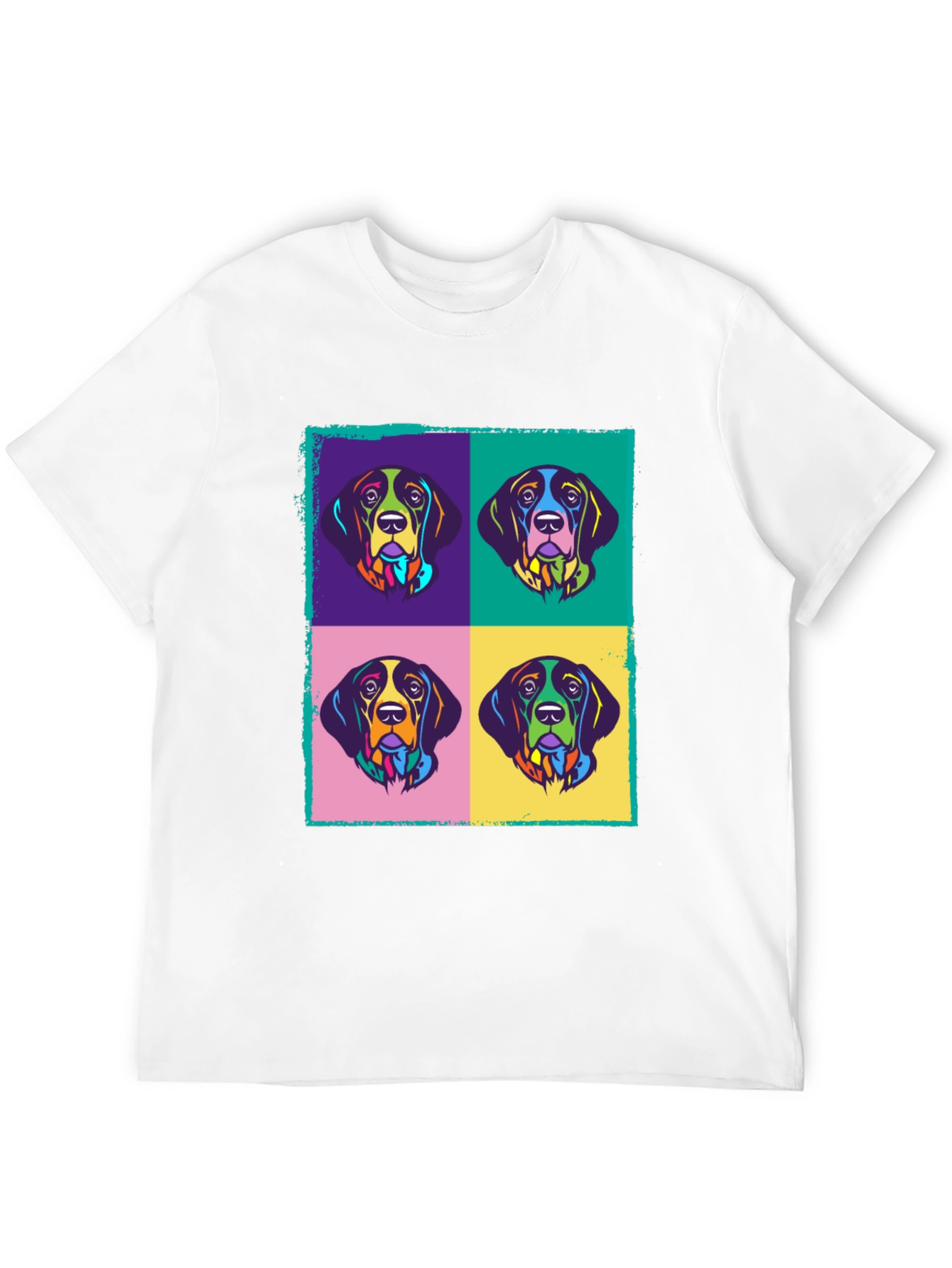 Pop Art Dog Graphic Tee - Modern Style