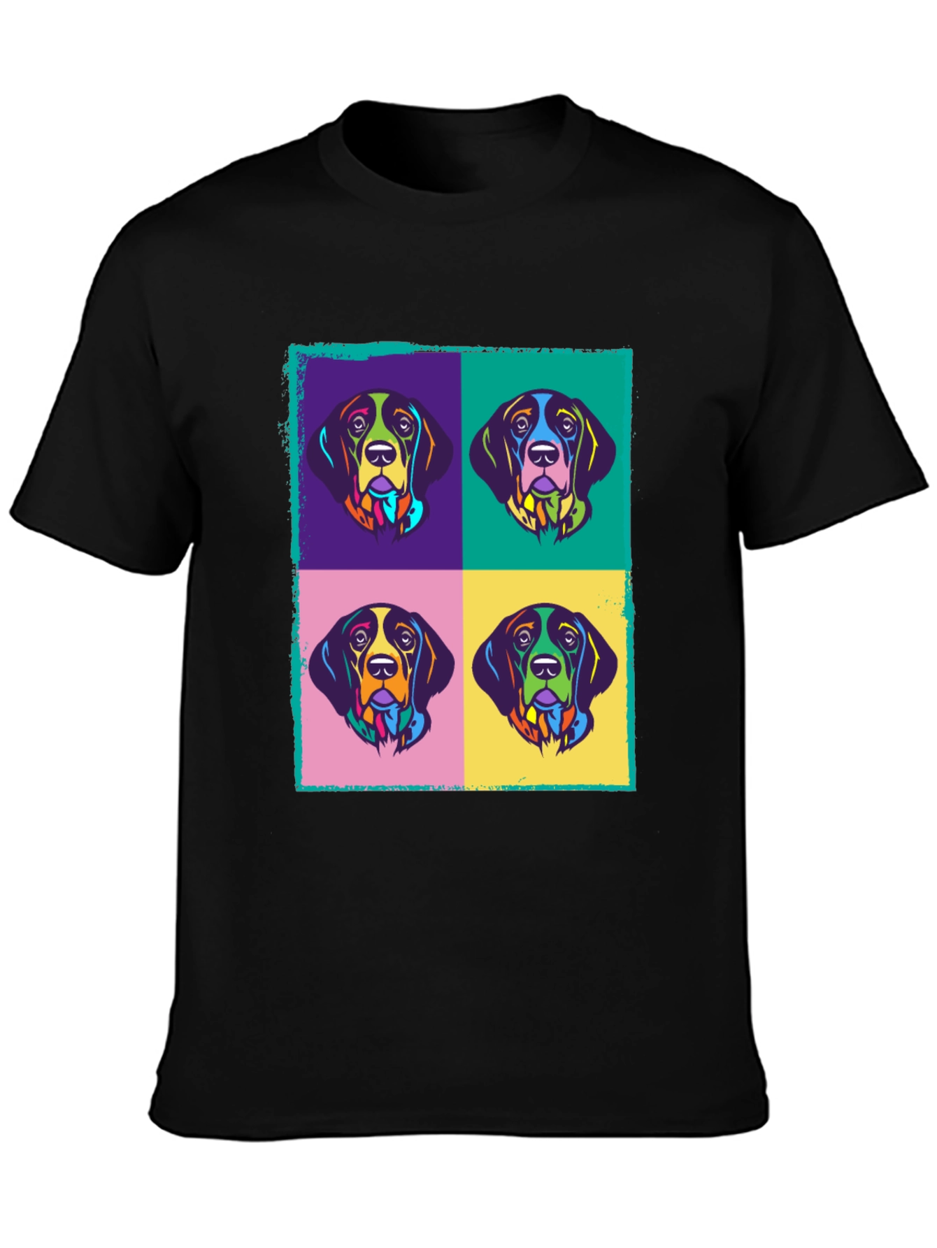 Pop Art Dog Graphic Tee - Modern Style
