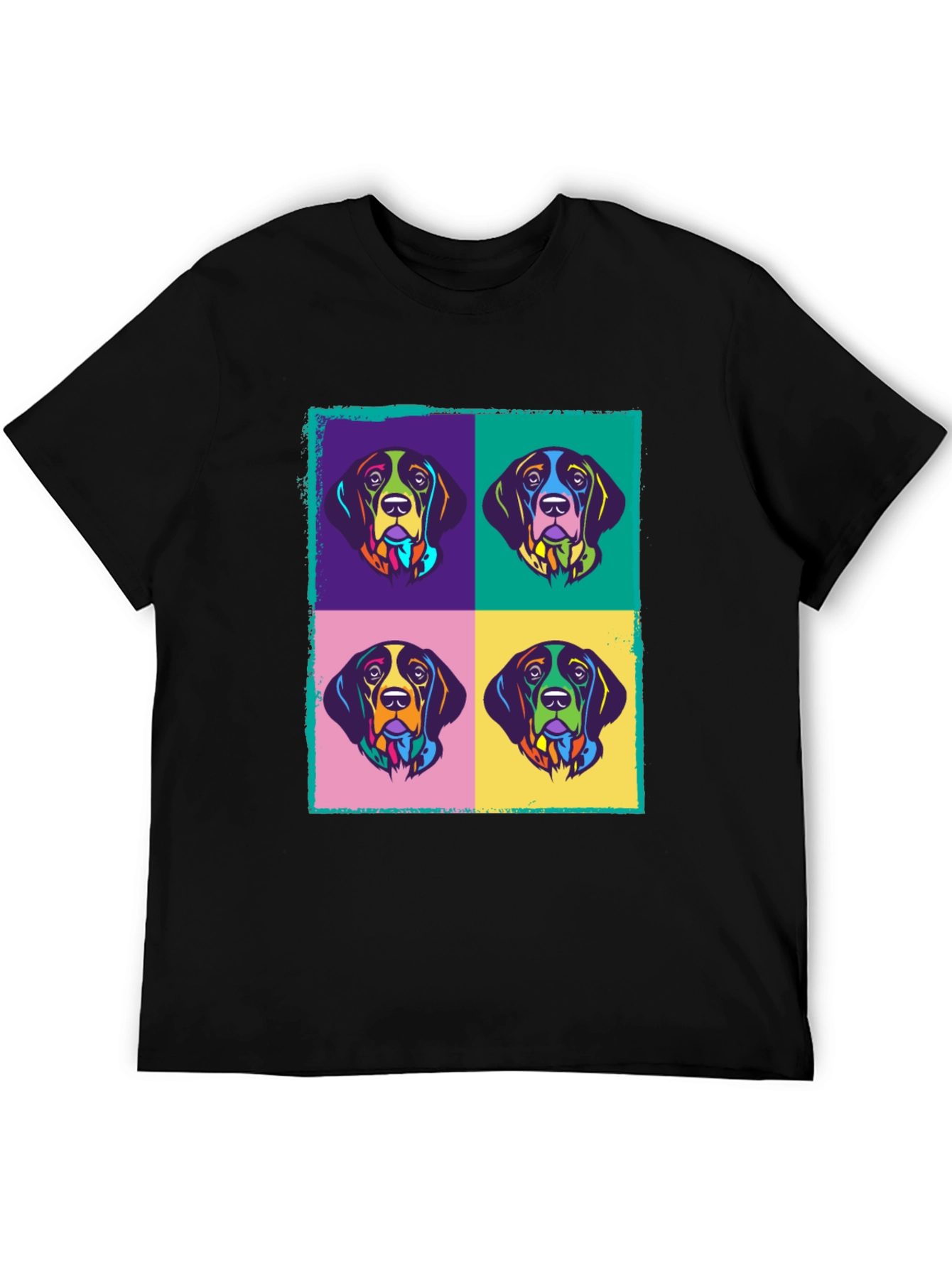Pop Art Dog Graphic Tee - Modern Style