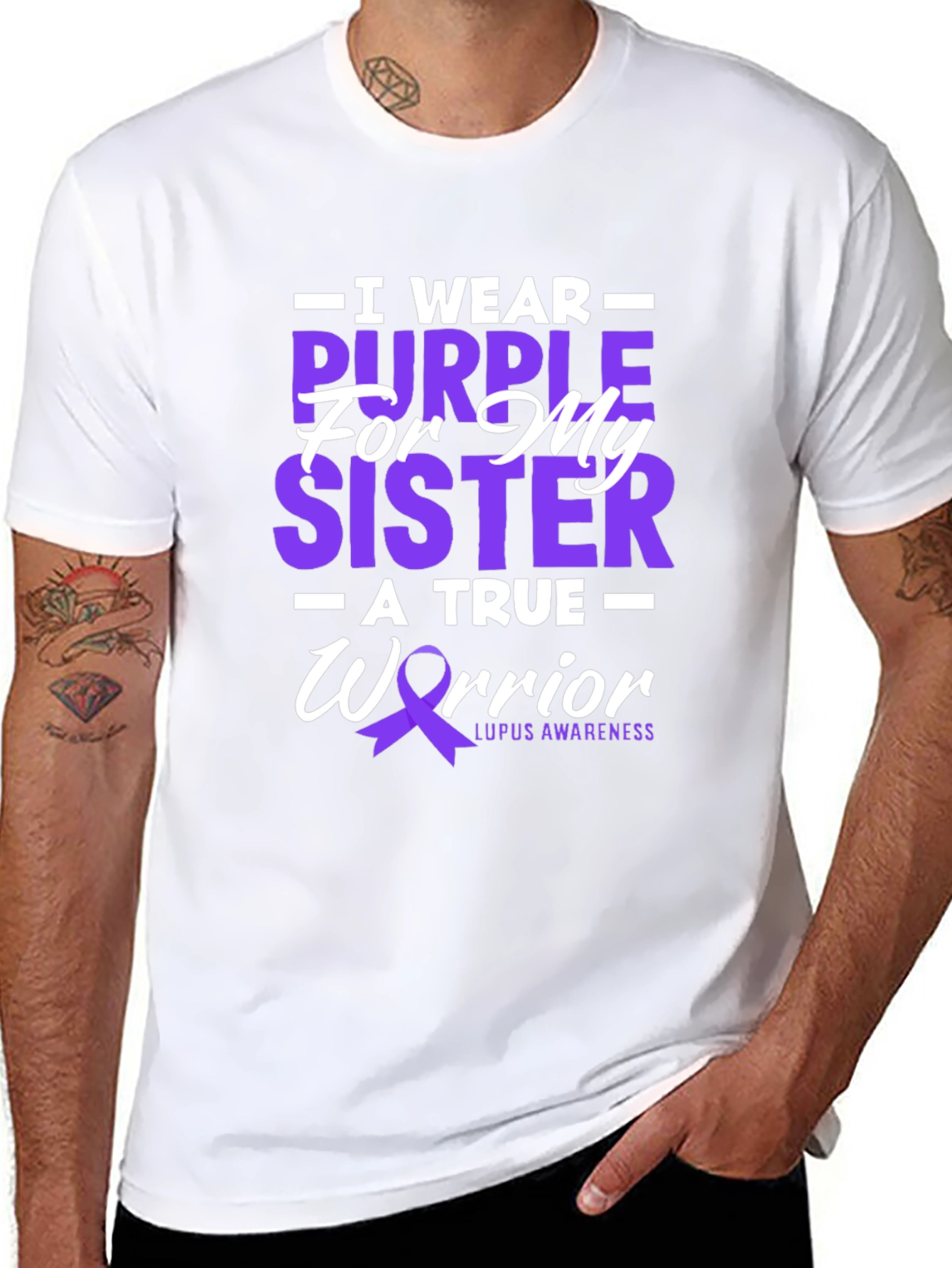 Purple Sister Lupus Awareness T-Shirt