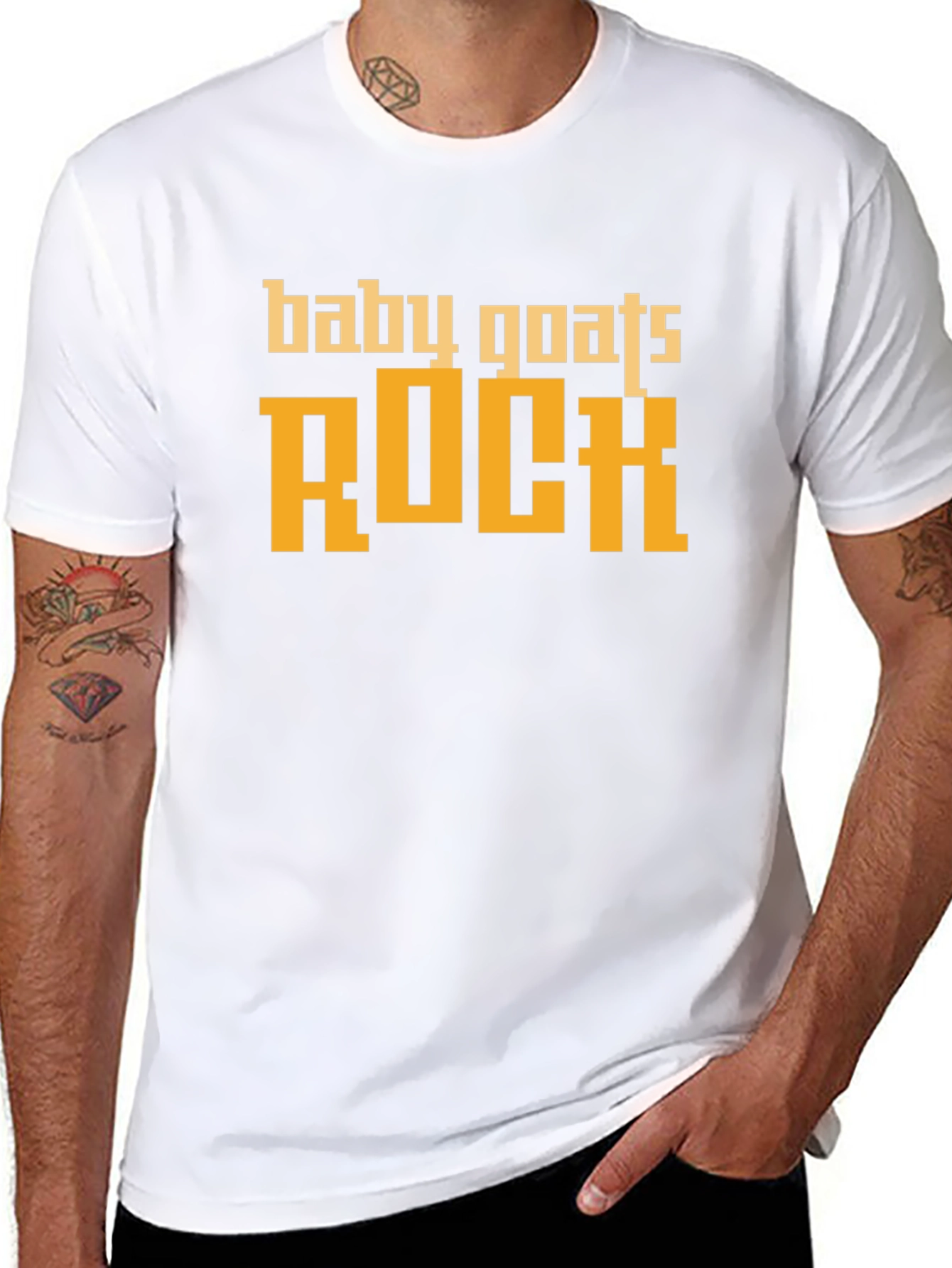 Baby Goats Rock Graphic Tee - Classic Black T-Shirt