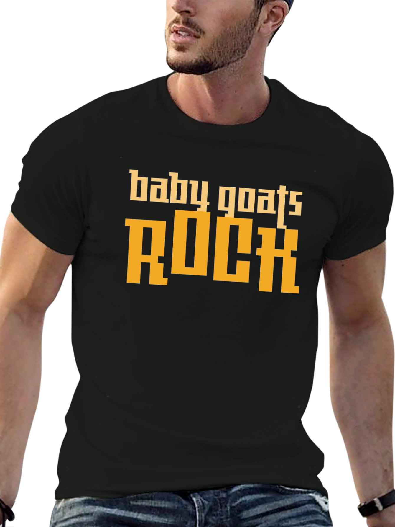 Baby Goats Rock Graphic Tee - Classic Black T-Shirt