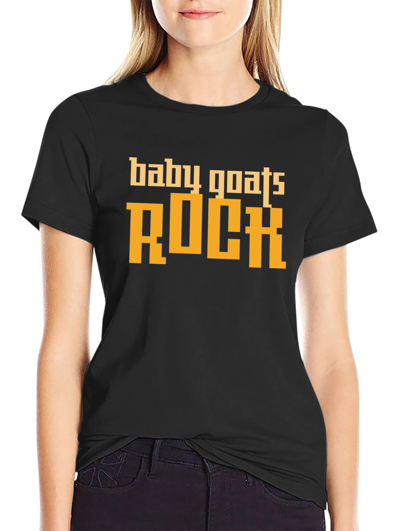 Baby Goats Rock Graphic Tee - Classic Black T-Shirt