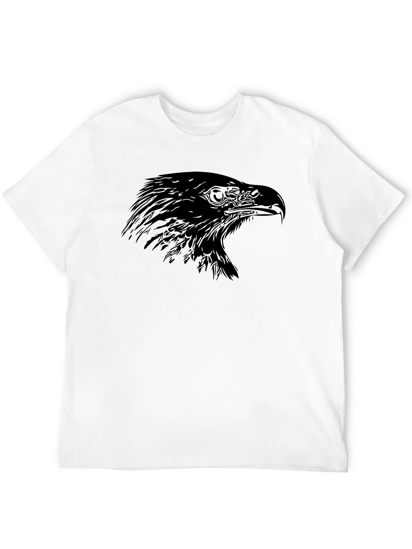 Mens Black Eagle Graphic Tee - Stylish Bird Design