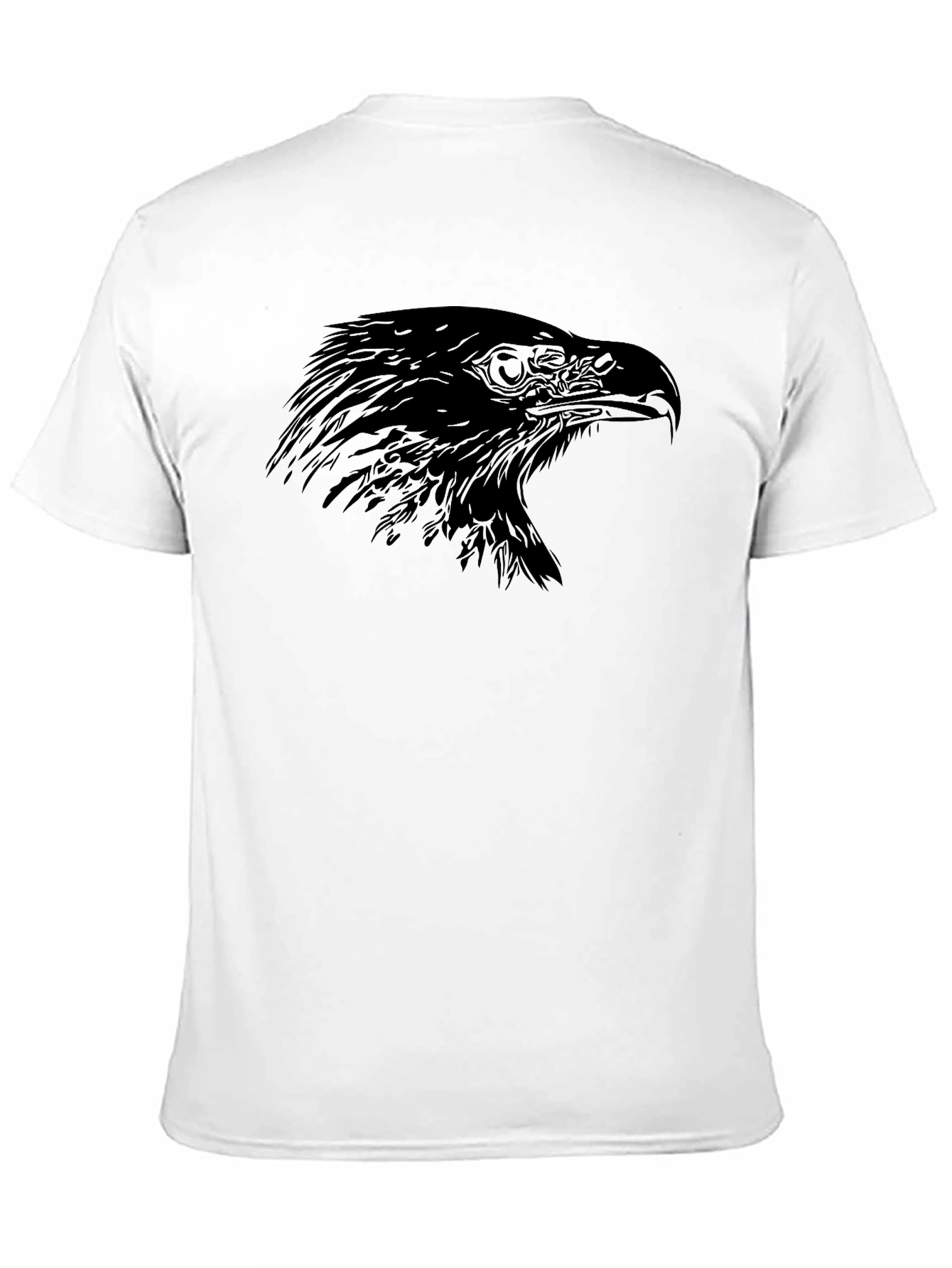 Mens Black Eagle Graphic Tee - Stylish Bird Design