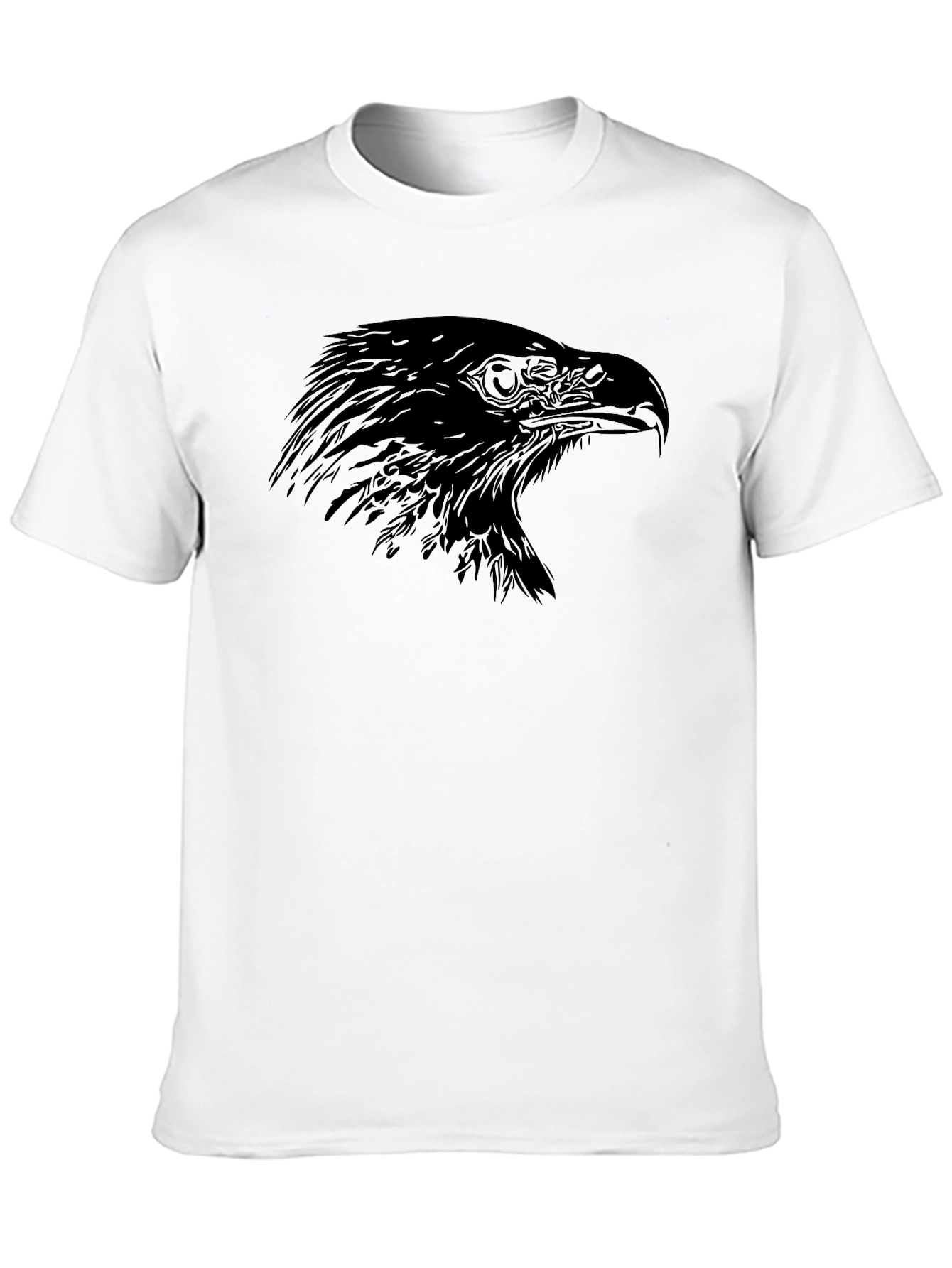 Mens Black Eagle Graphic Tee - Stylish Bird Design