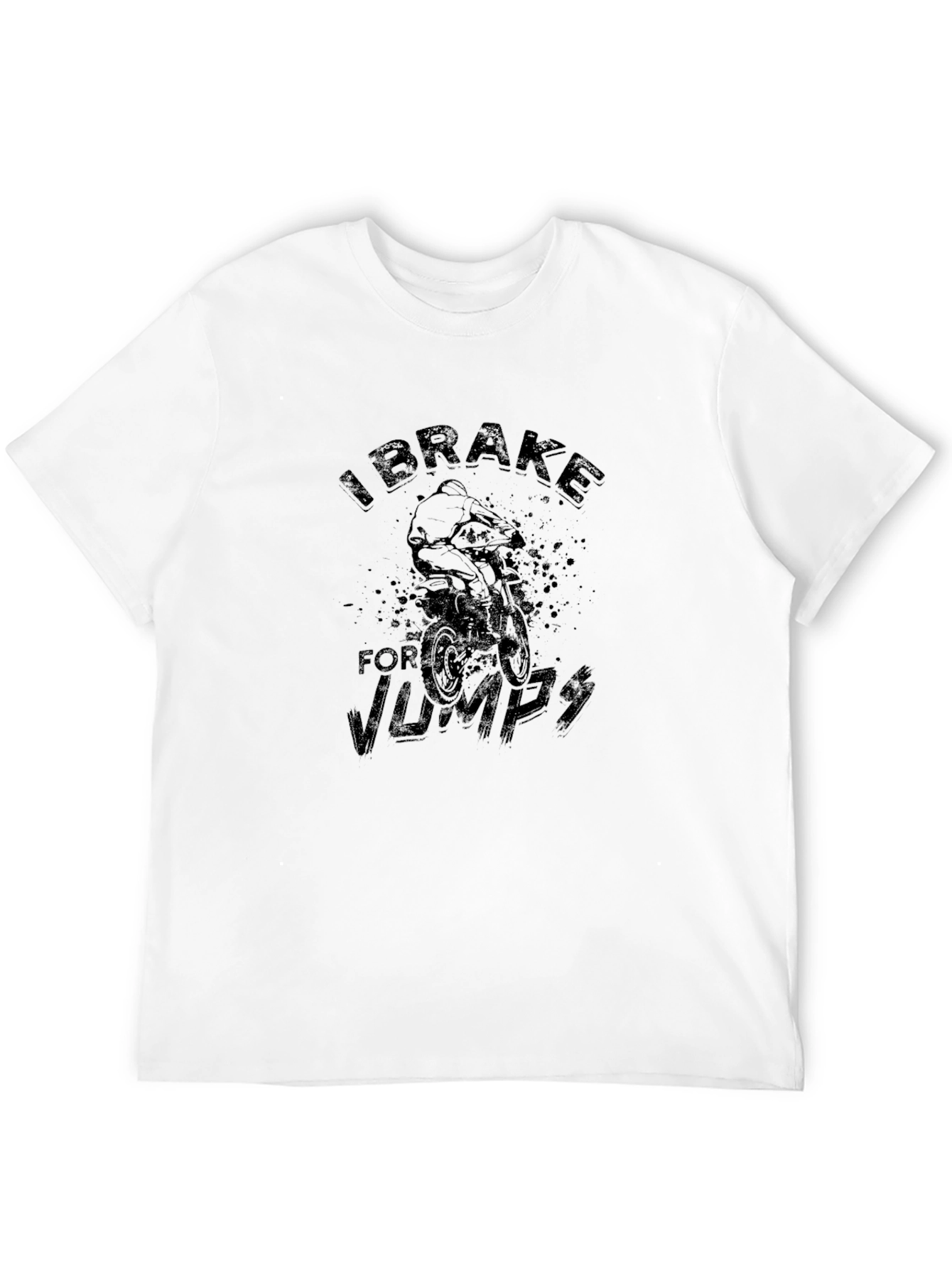 I Brake for Jumps Black T-Shirt
