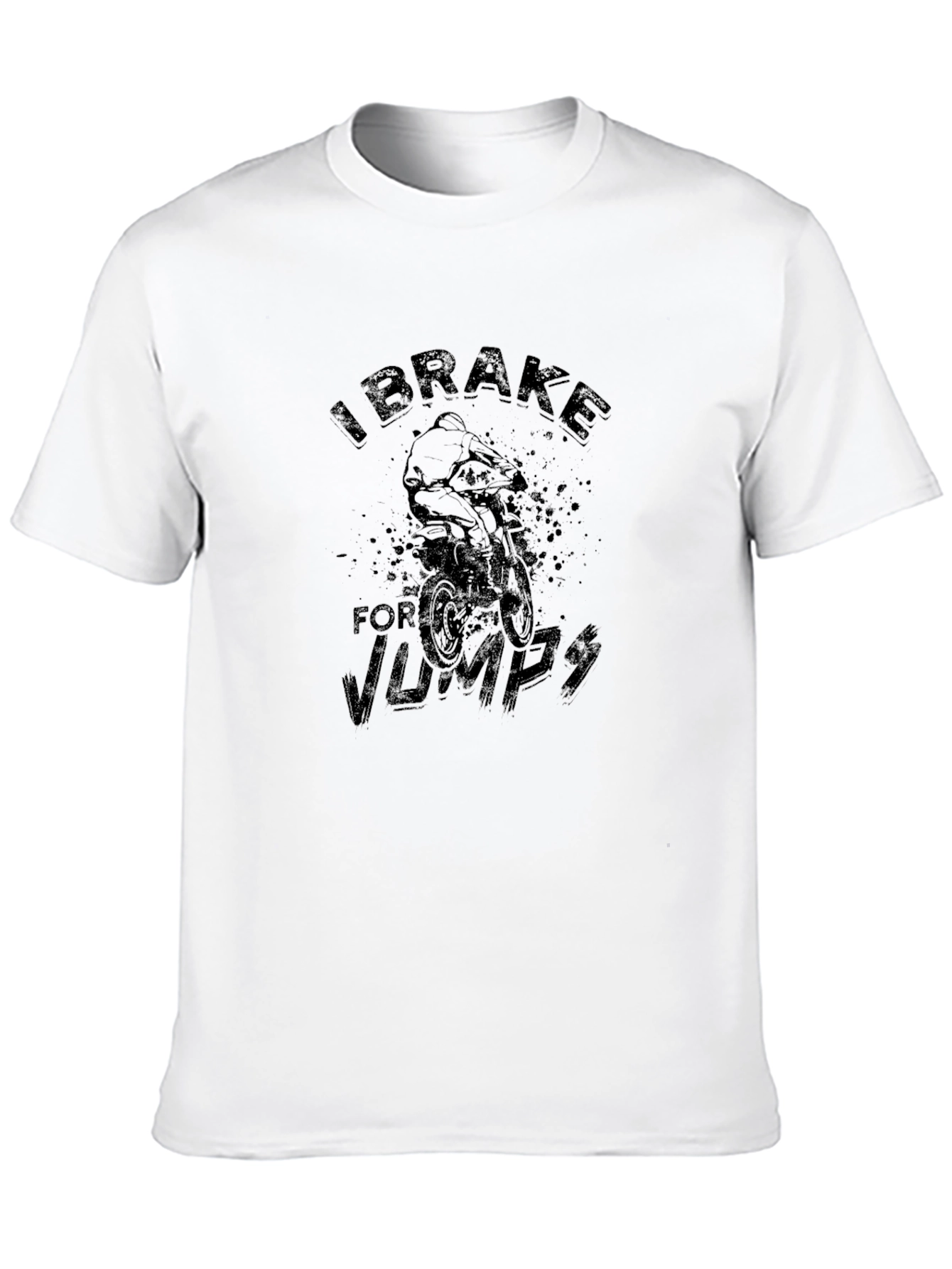 I Brake for Jumps Black T-Shirt