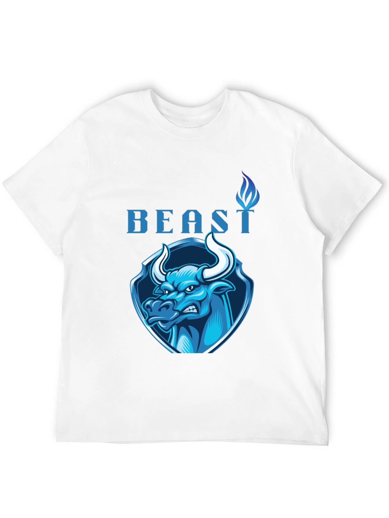 Beast Bull Graphic Tee - Black Cotton T-Shirt