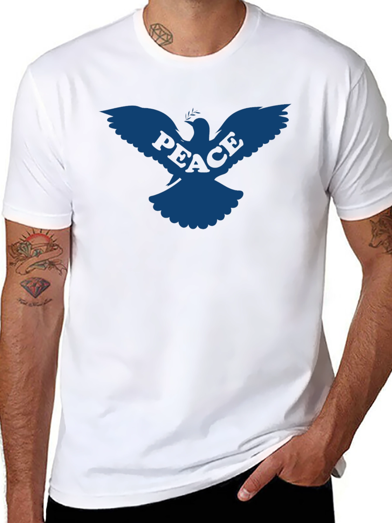 Peace Dove Graphic Tee - Black