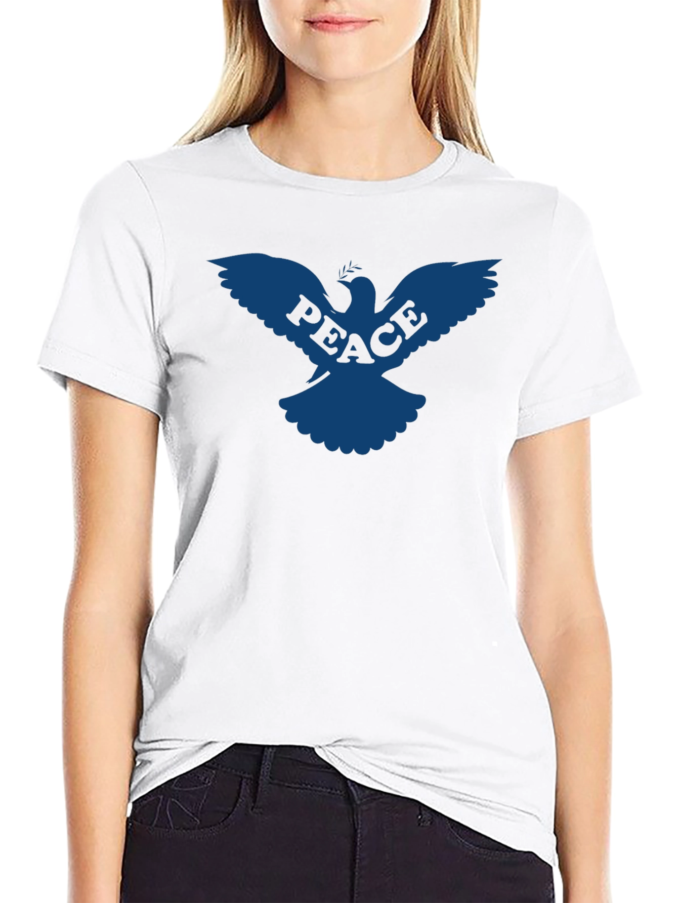Peace Dove Graphic Tee - Black