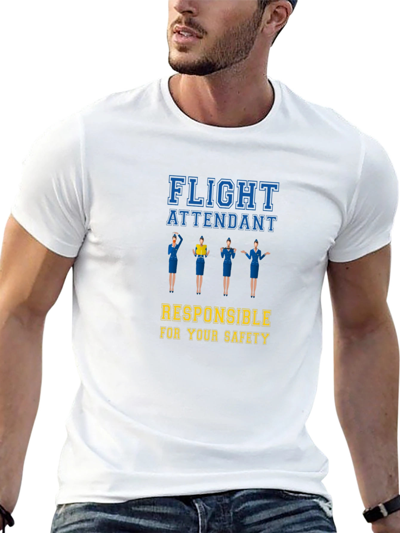 Flight Attendant Safety T-Shirt | Aviation Apparel
