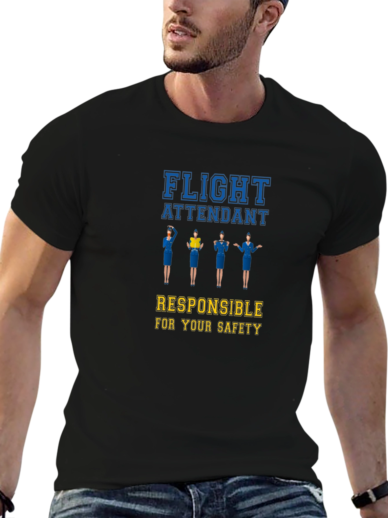 Flight Attendant Safety T-Shirt | Aviation Apparel