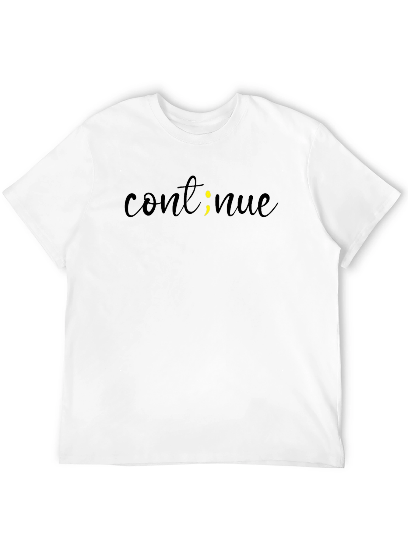 Continue Semicolon Graphic T-Shirt - Mental Health Awareness