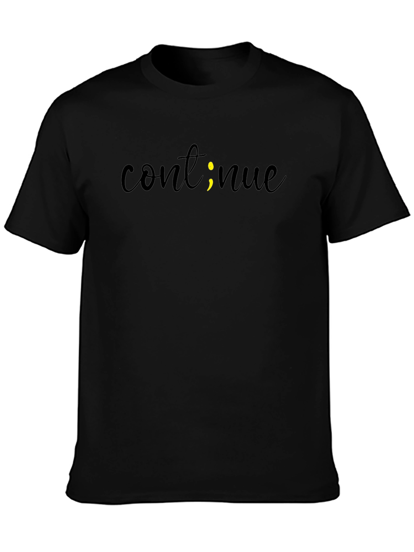Continue Semicolon Graphic T-Shirt - Mental Health Awareness