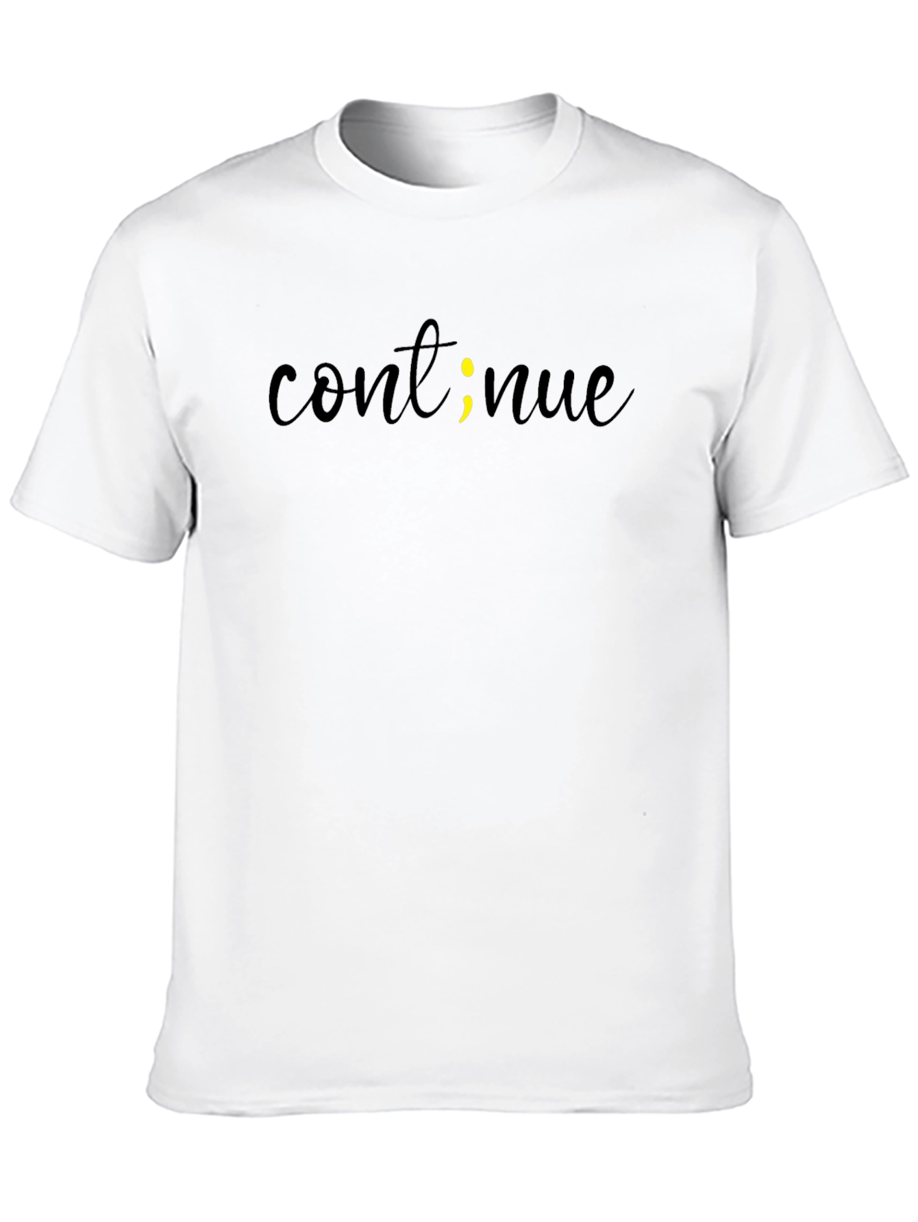 Continue Semicolon Graphic T-Shirt - Mental Health Awareness