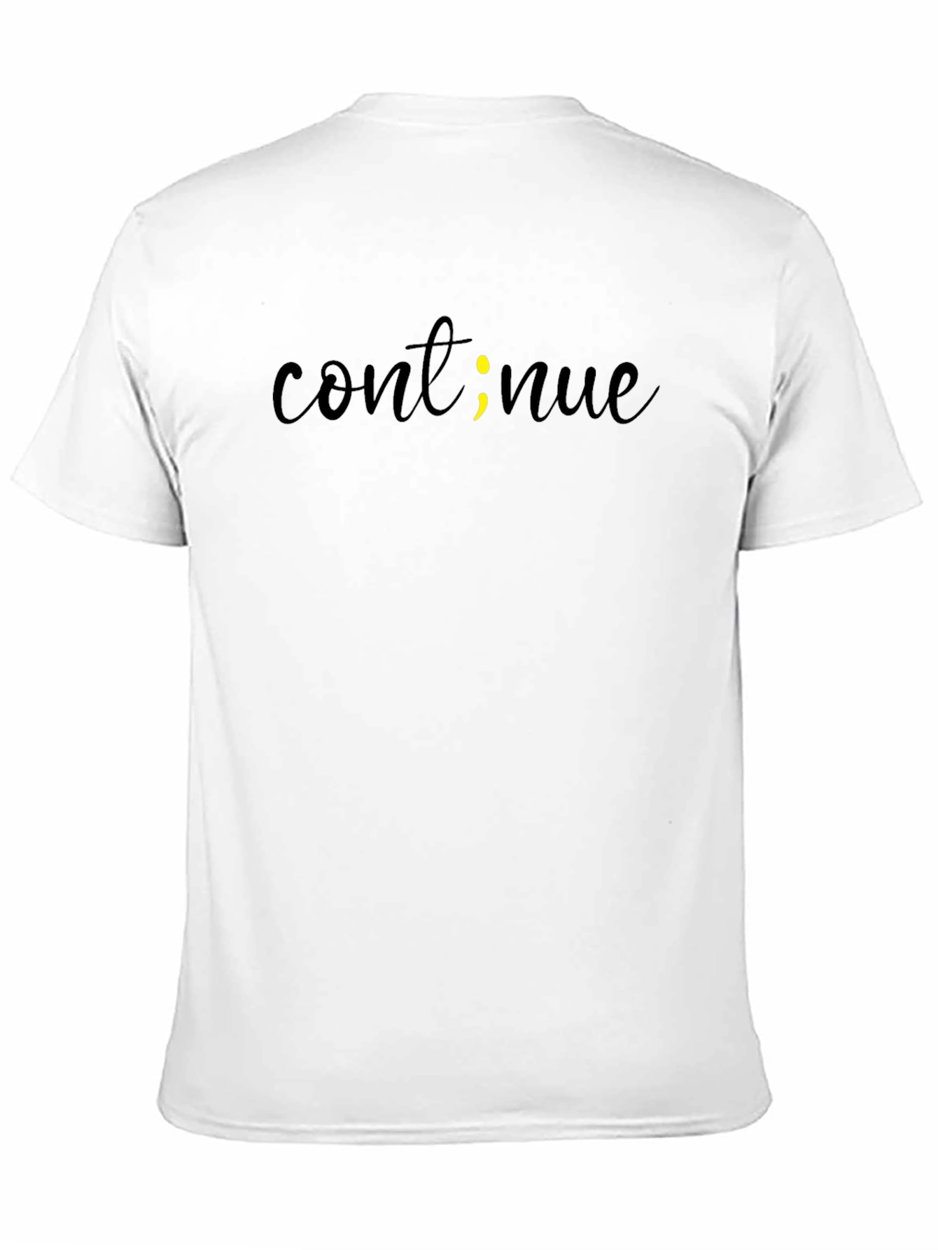 Continue Semicolon Graphic T-Shirt - Mental Health Awareness