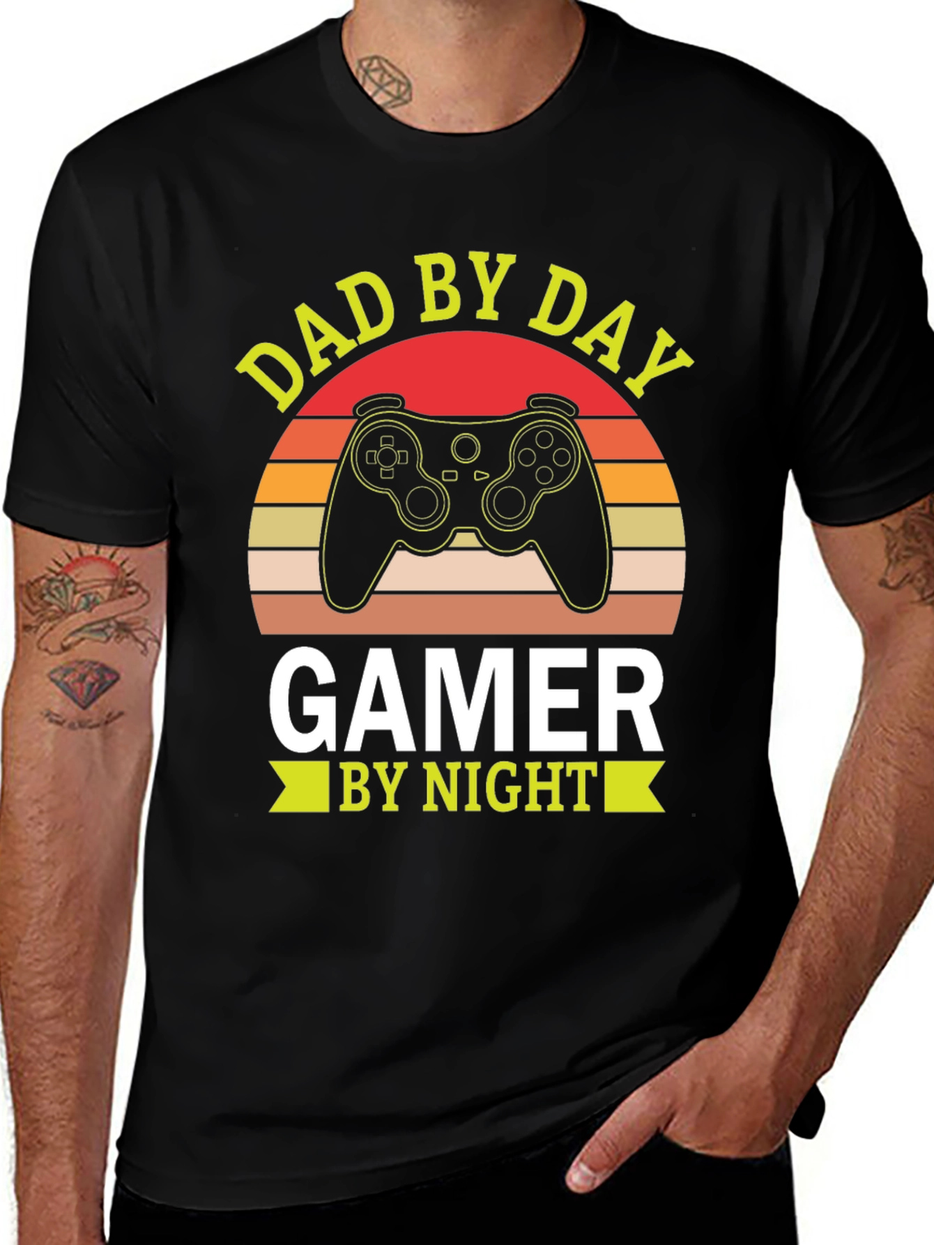 Dad by Day Gamer by Night Graphic Tee