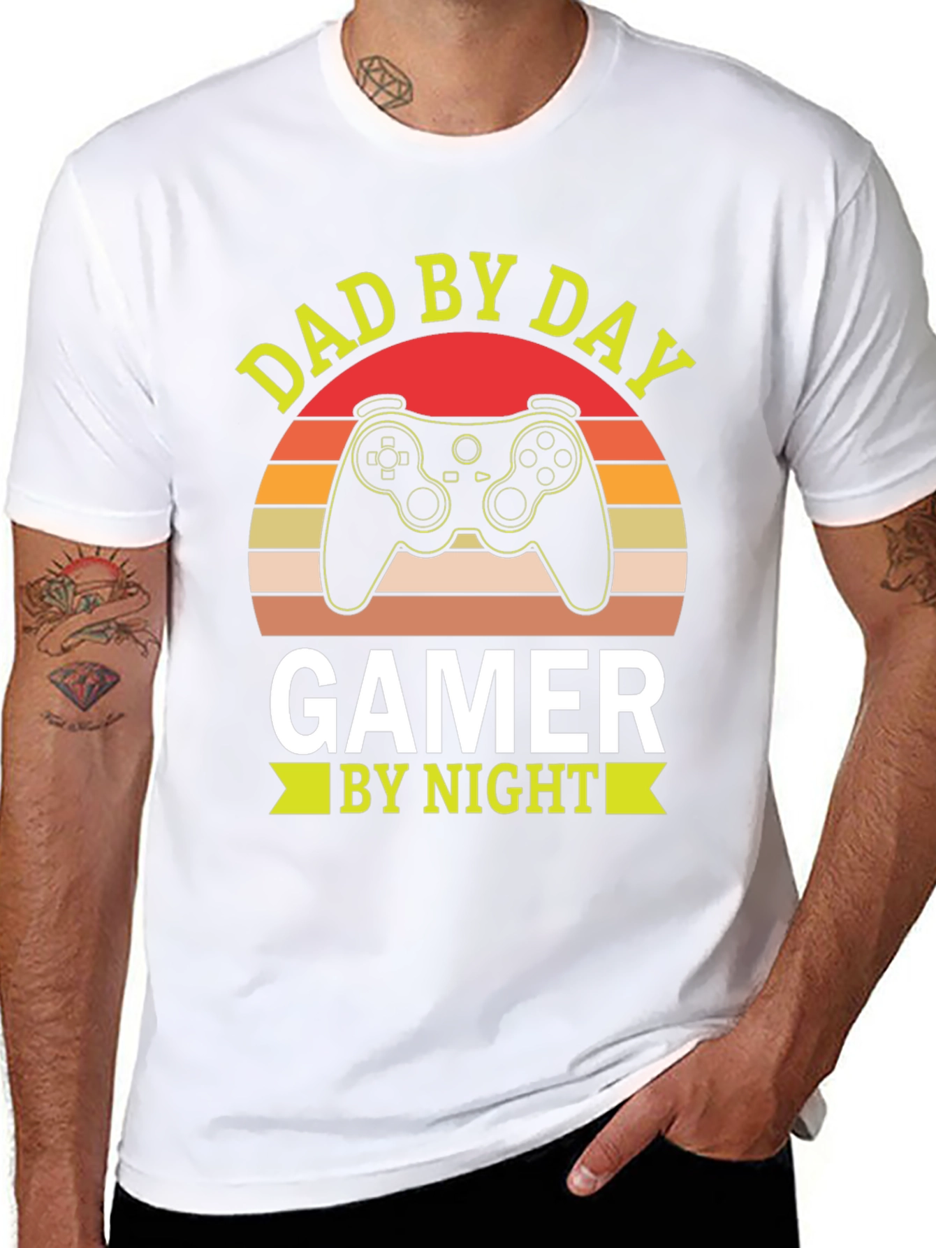 Dad by Day Gamer by Night Graphic Tee