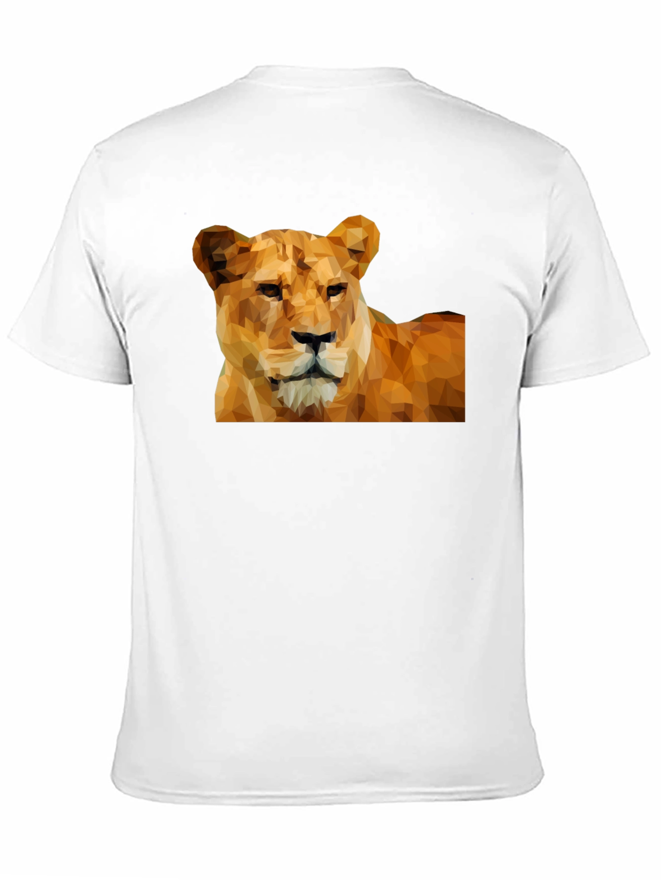 Geometric Lioness Graphic Tee - Black