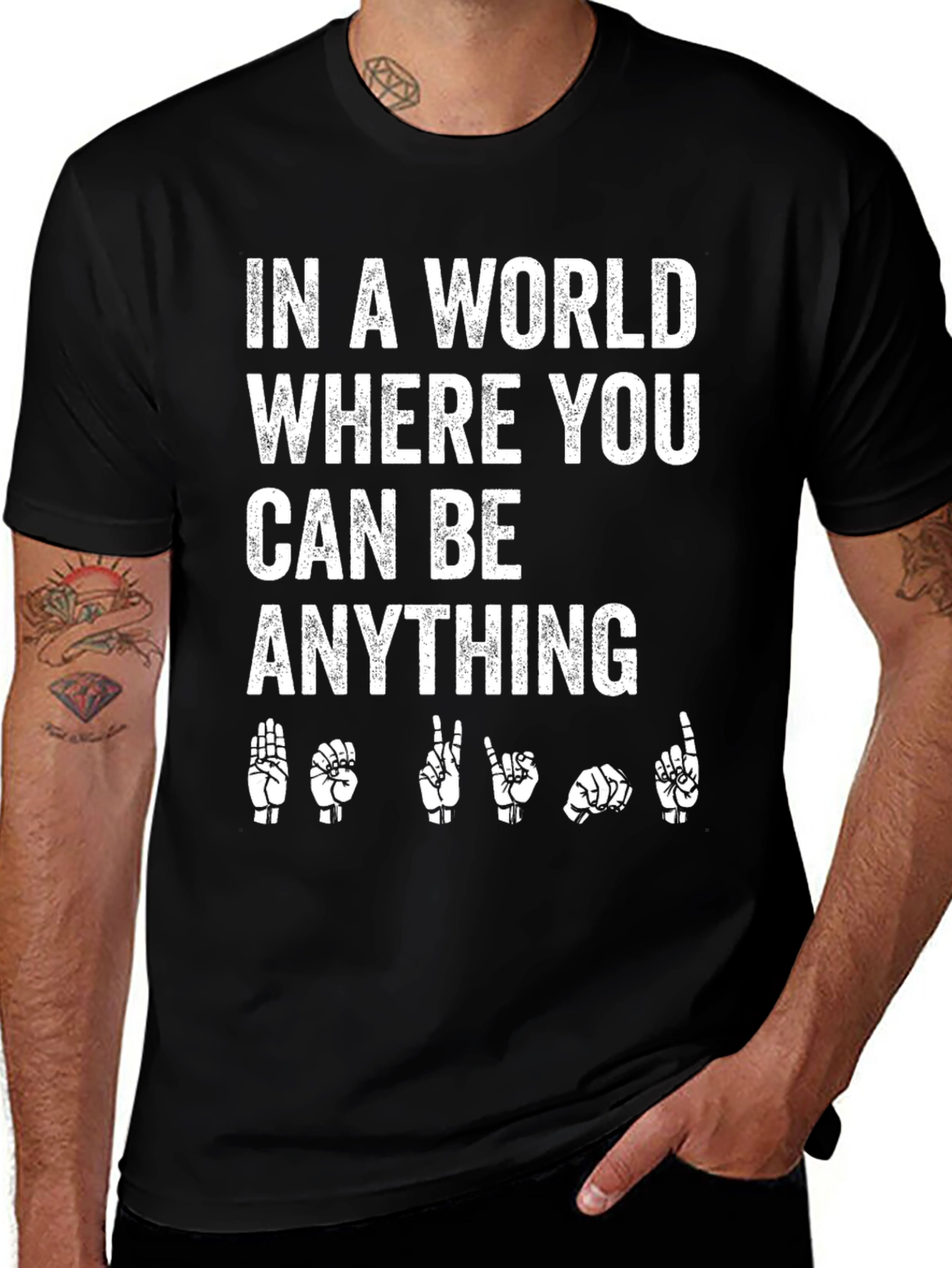 In a World Be Kind Sign Language T-Shirt