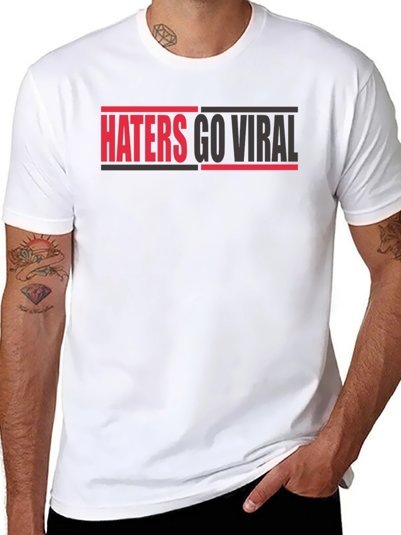 Haters Go Viral Graphic Tee - Bold Statement Shirt