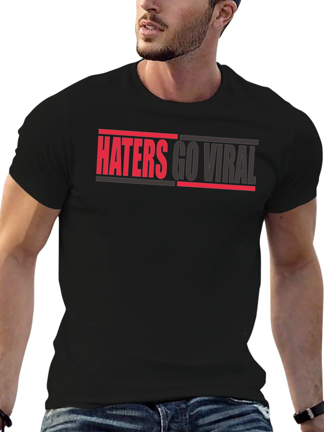 Haters Go Viral Graphic Tee - Bold Statement Shirt