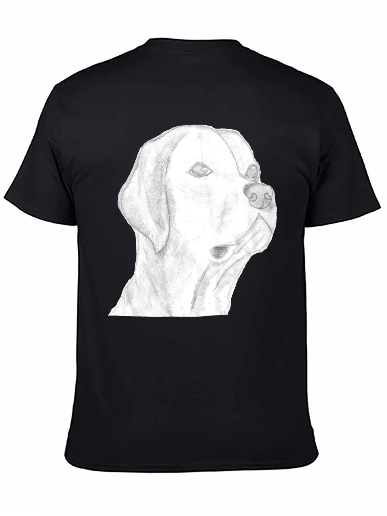 Dog Sketch Graphic Tee - Black