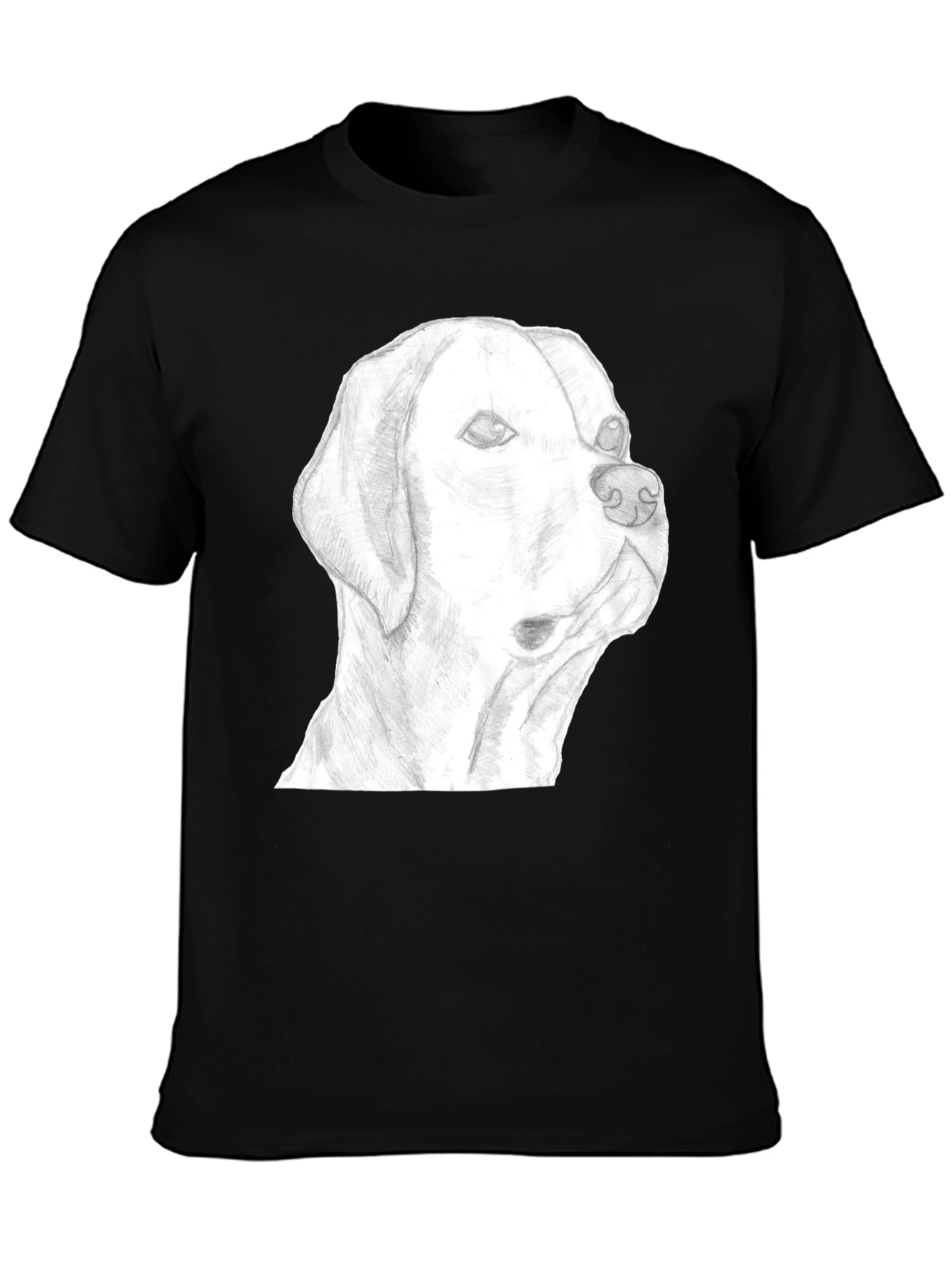 Dog Sketch Graphic Tee - Black