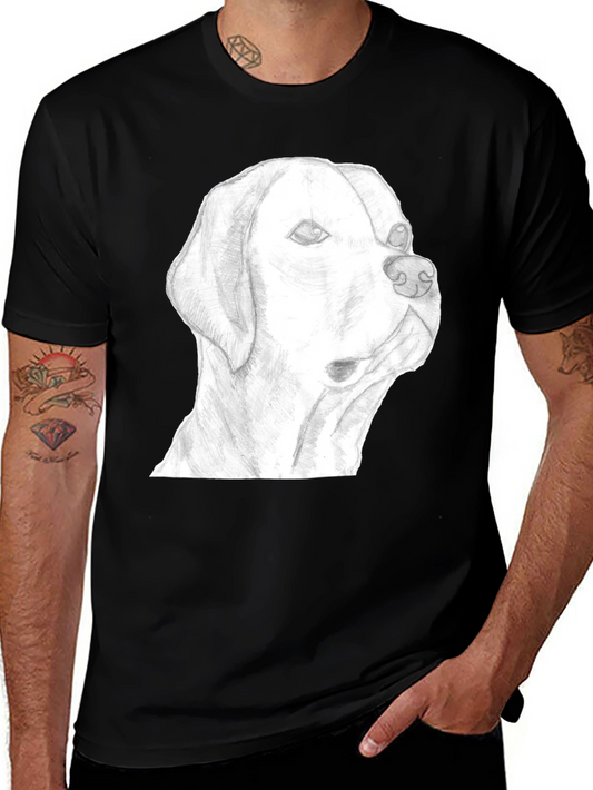 Dog Sketch Graphic Tee - Black