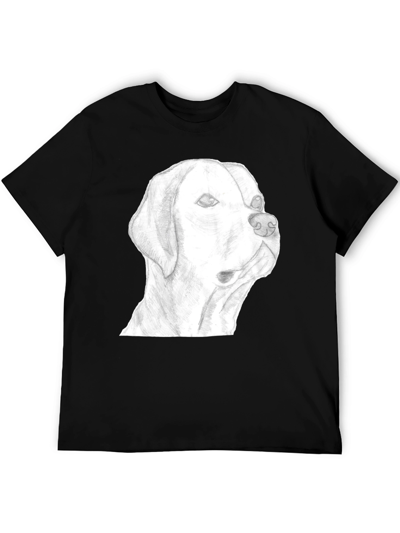 Dog Sketch Graphic Tee - Black