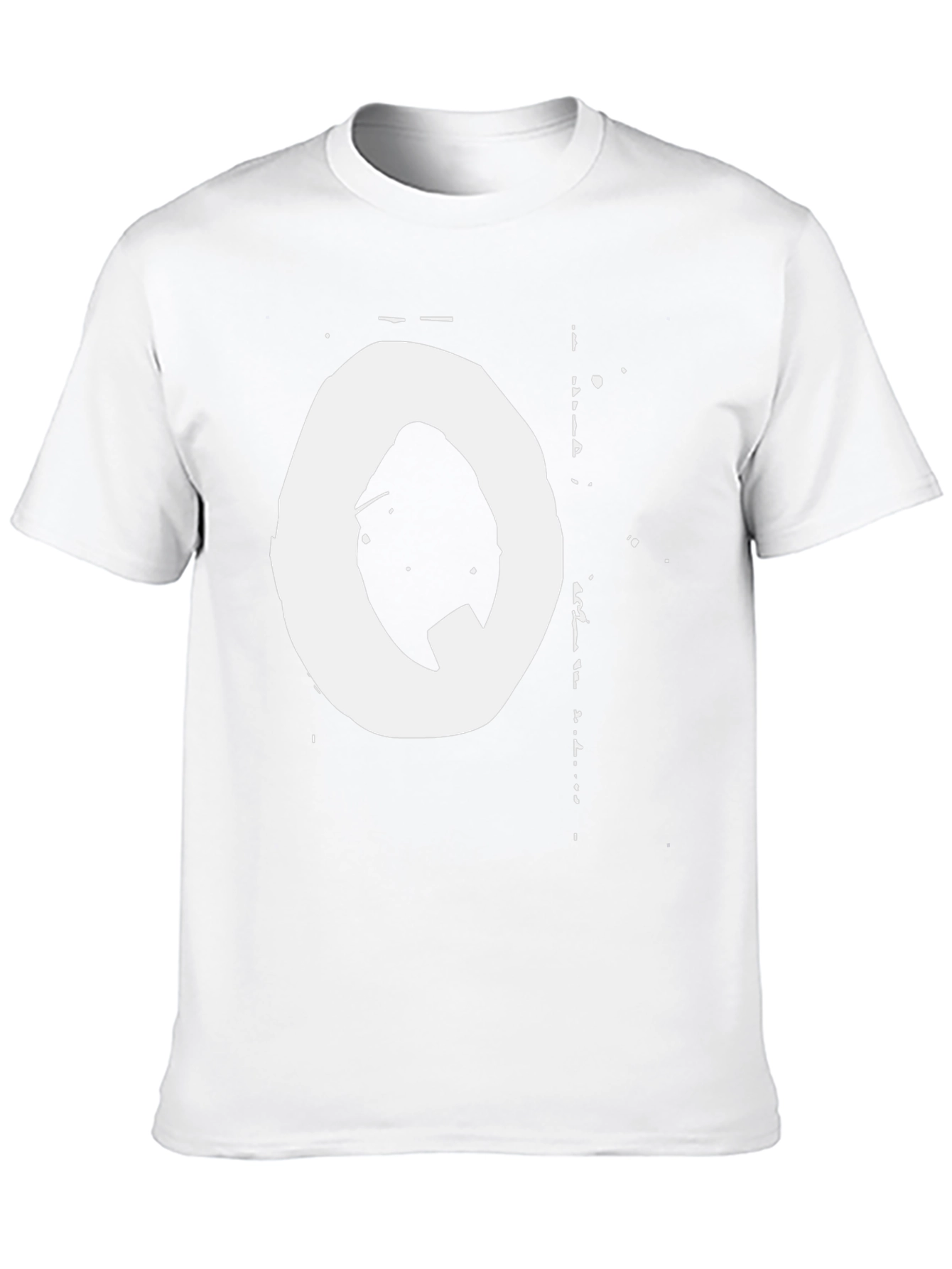 Abstract O Graphic Print T-Shirt - Black