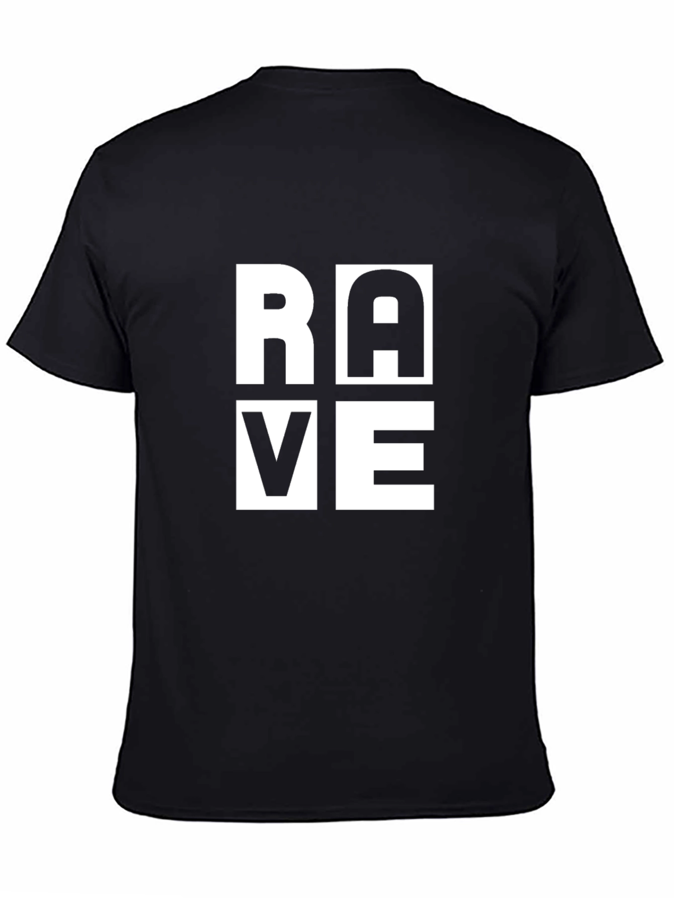 Rave Graphic Print Black T-Shirt