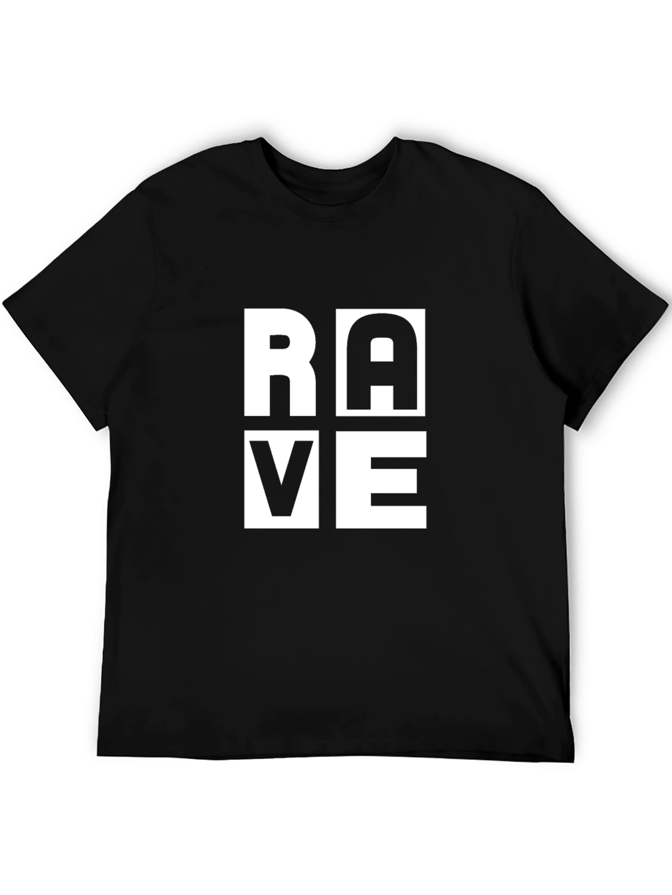Rave Graphic Print Black T-Shirt