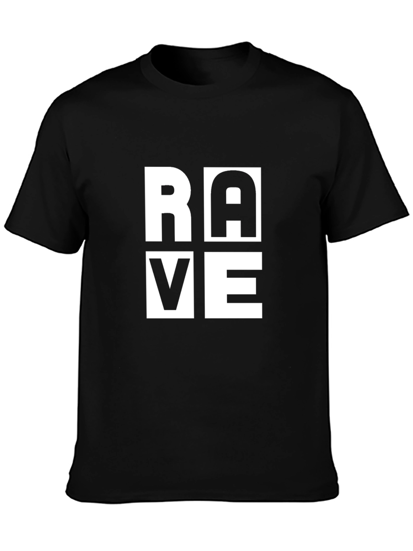 Rave Graphic Print Black T-Shirt