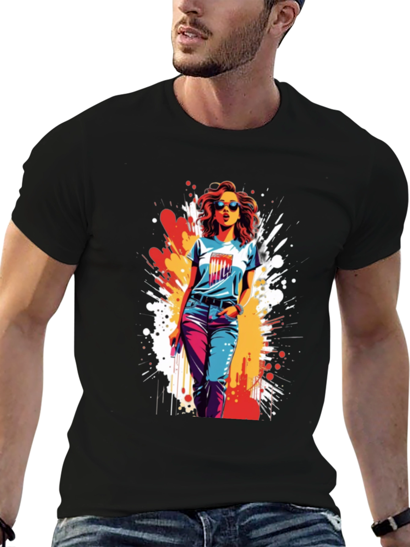 Stylish Womens Graphic T-Shirt - Urban Design