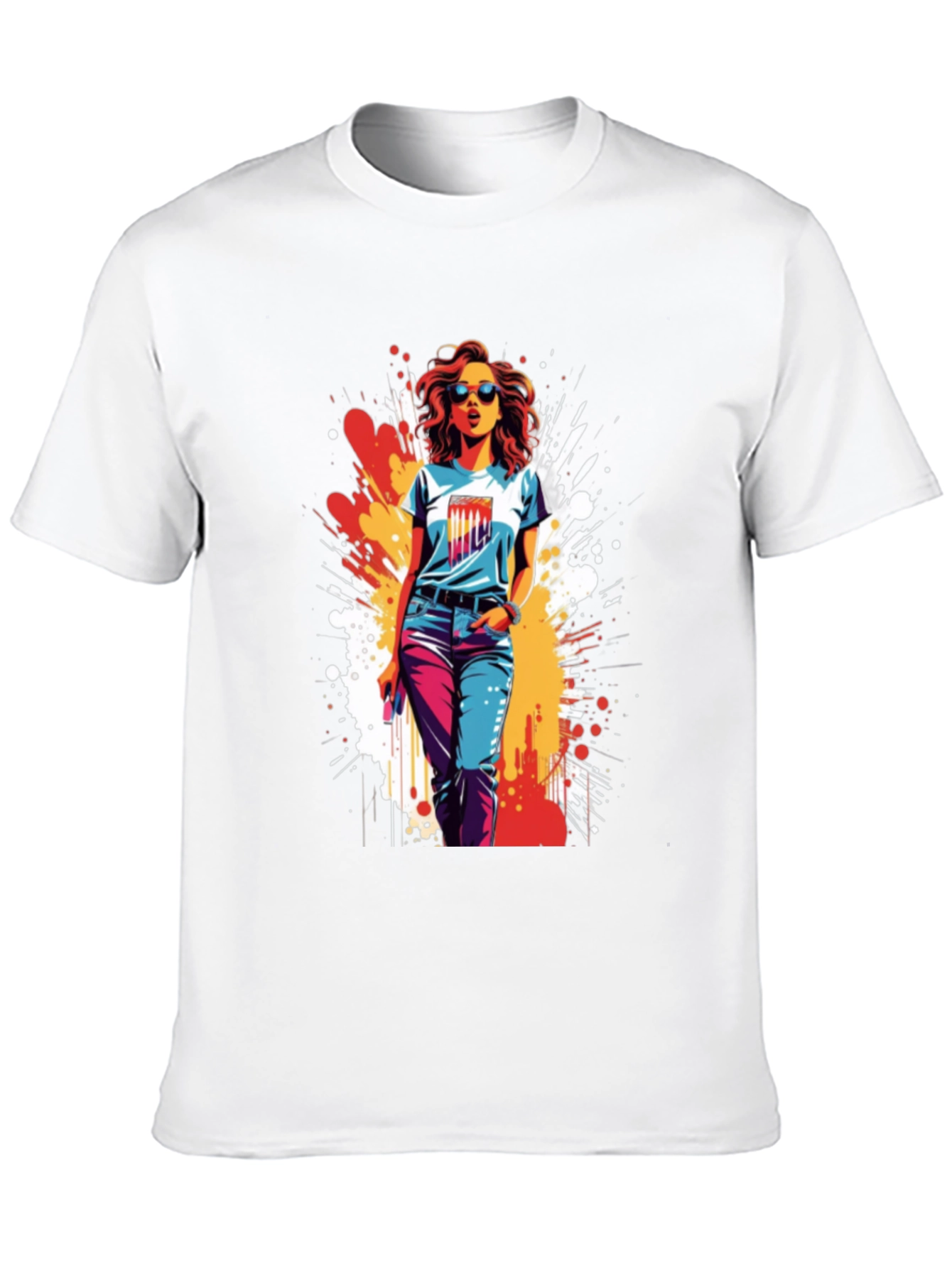 Stylish Womens Graphic T-Shirt - Urban Design