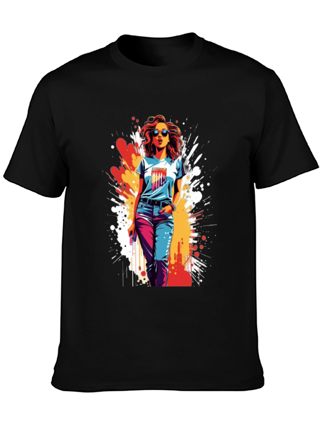 Stylish Womens Graphic T-Shirt - Urban Design
