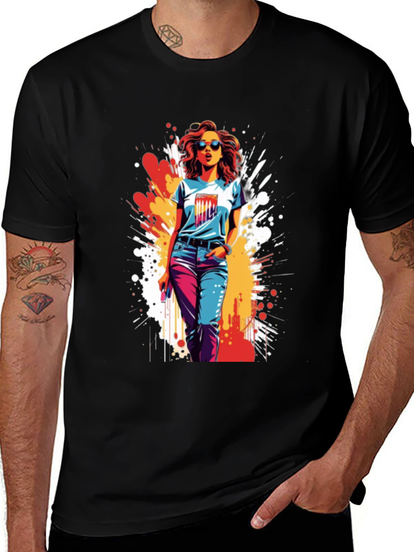 Stylish Womens Graphic T-Shirt - Urban Design