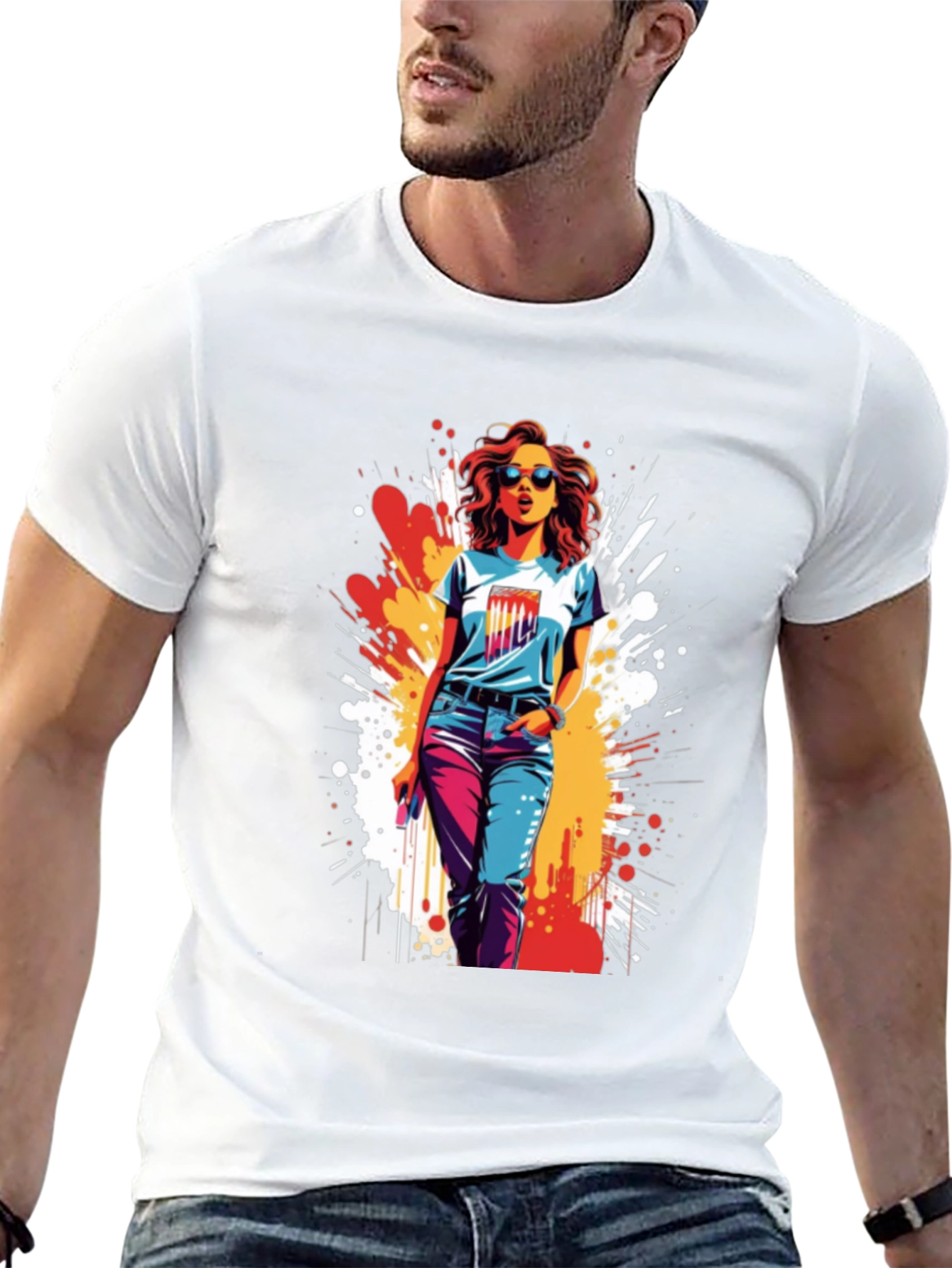 Stylish Womens Graphic T-Shirt - Urban Design