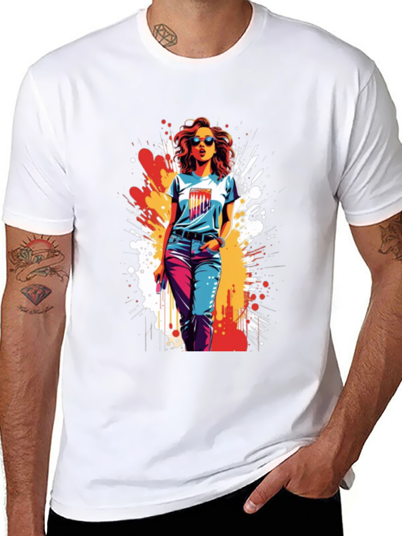 Stylish Womens Graphic T-Shirt - Urban Design